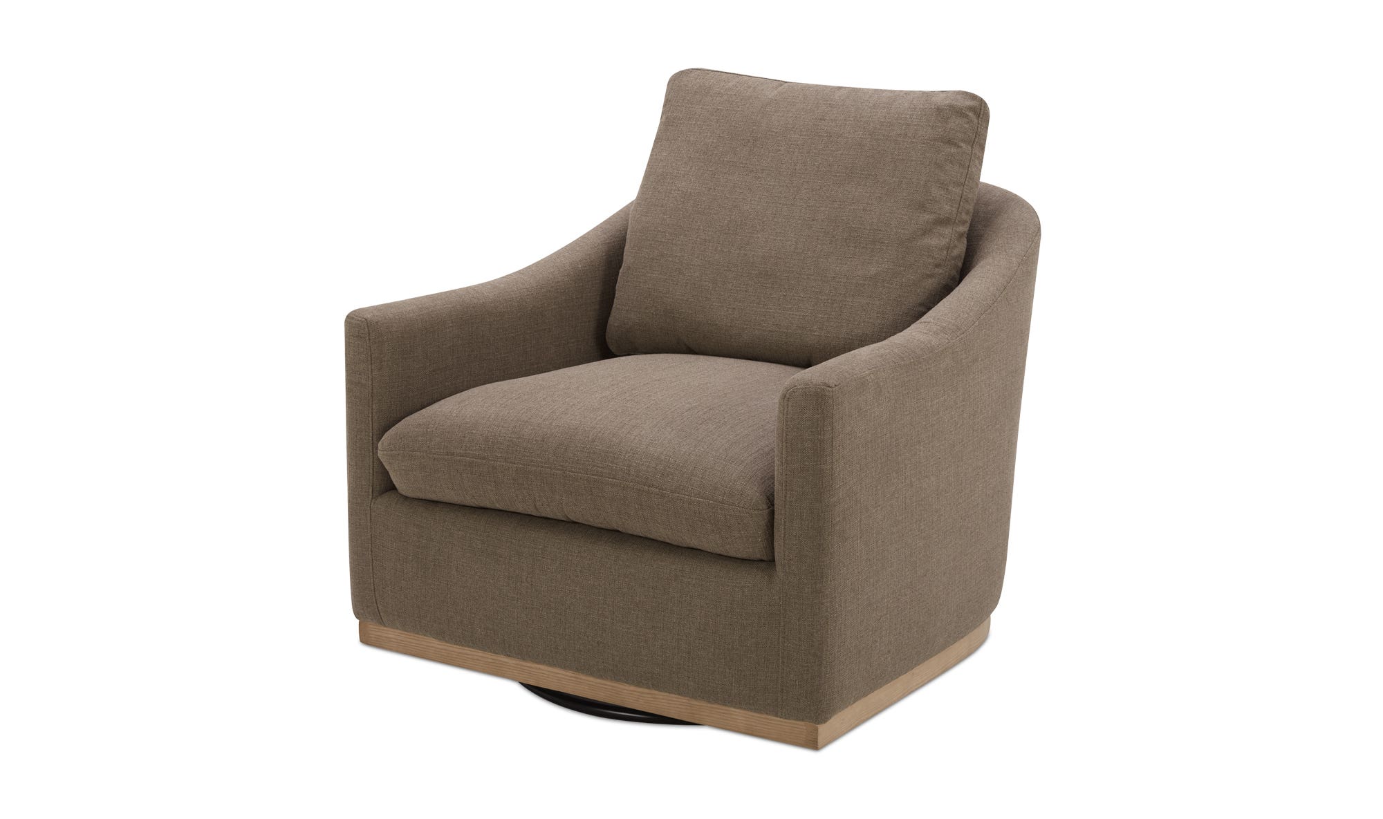 Moe's Linden Rustic Swivel Chair - Soft Taupe