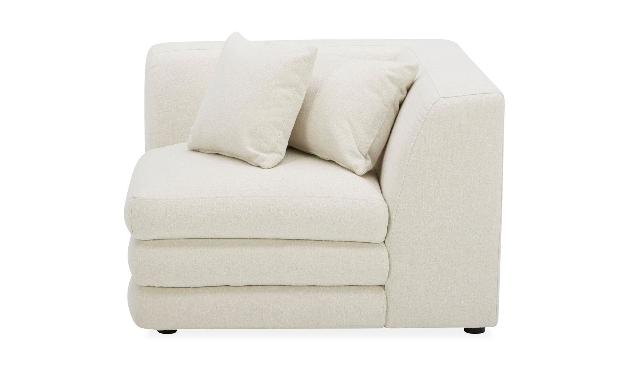 Moe's Lowtide Contemporary Corner Chair - Warm White