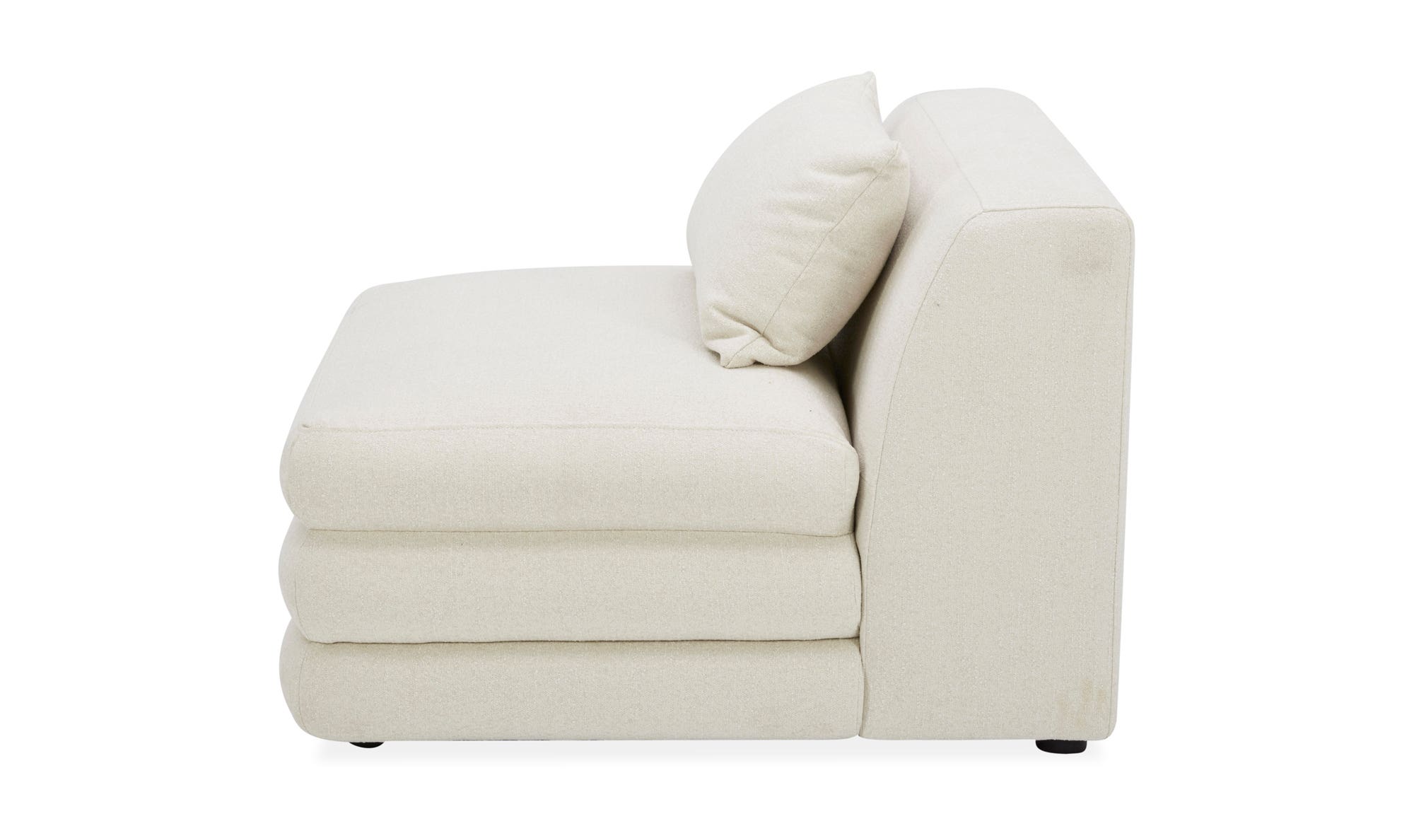 Moe's Lowtide Contemporary Slipper Chair - Warm White