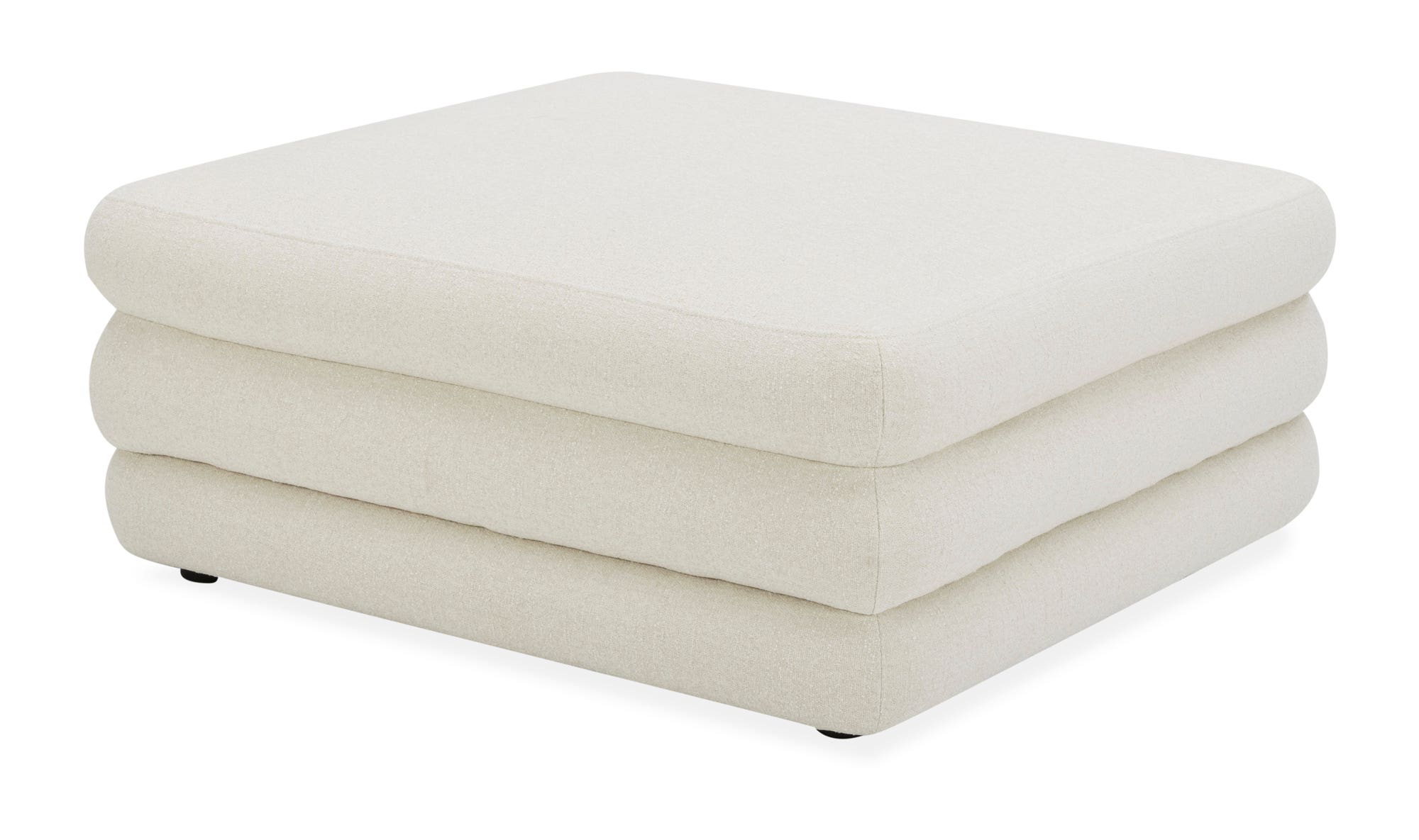 Moe's Lowtide Contemporary Straight Ottoman - Warm White