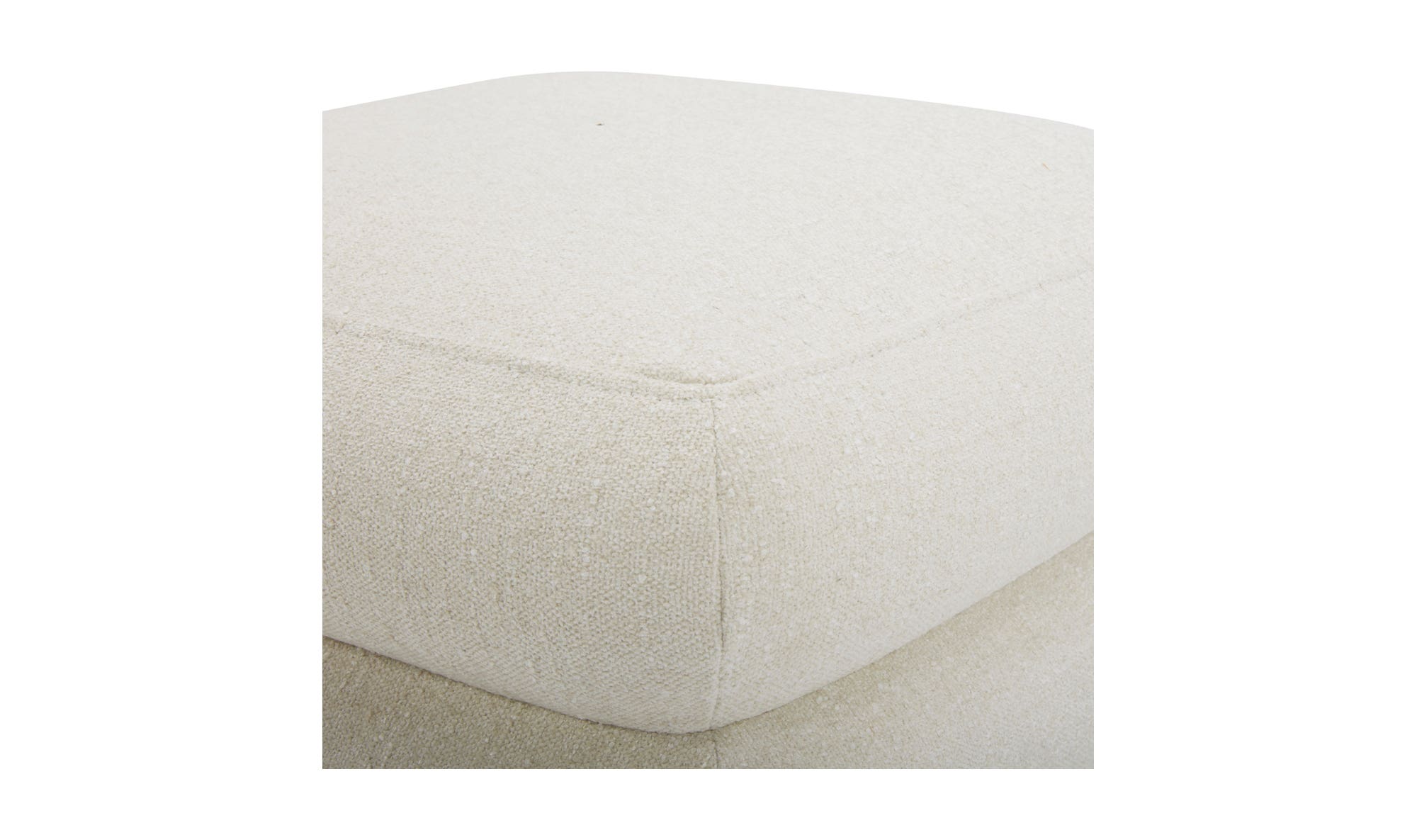 Moe's Lowtide Contemporary Straight Ottoman - Warm White