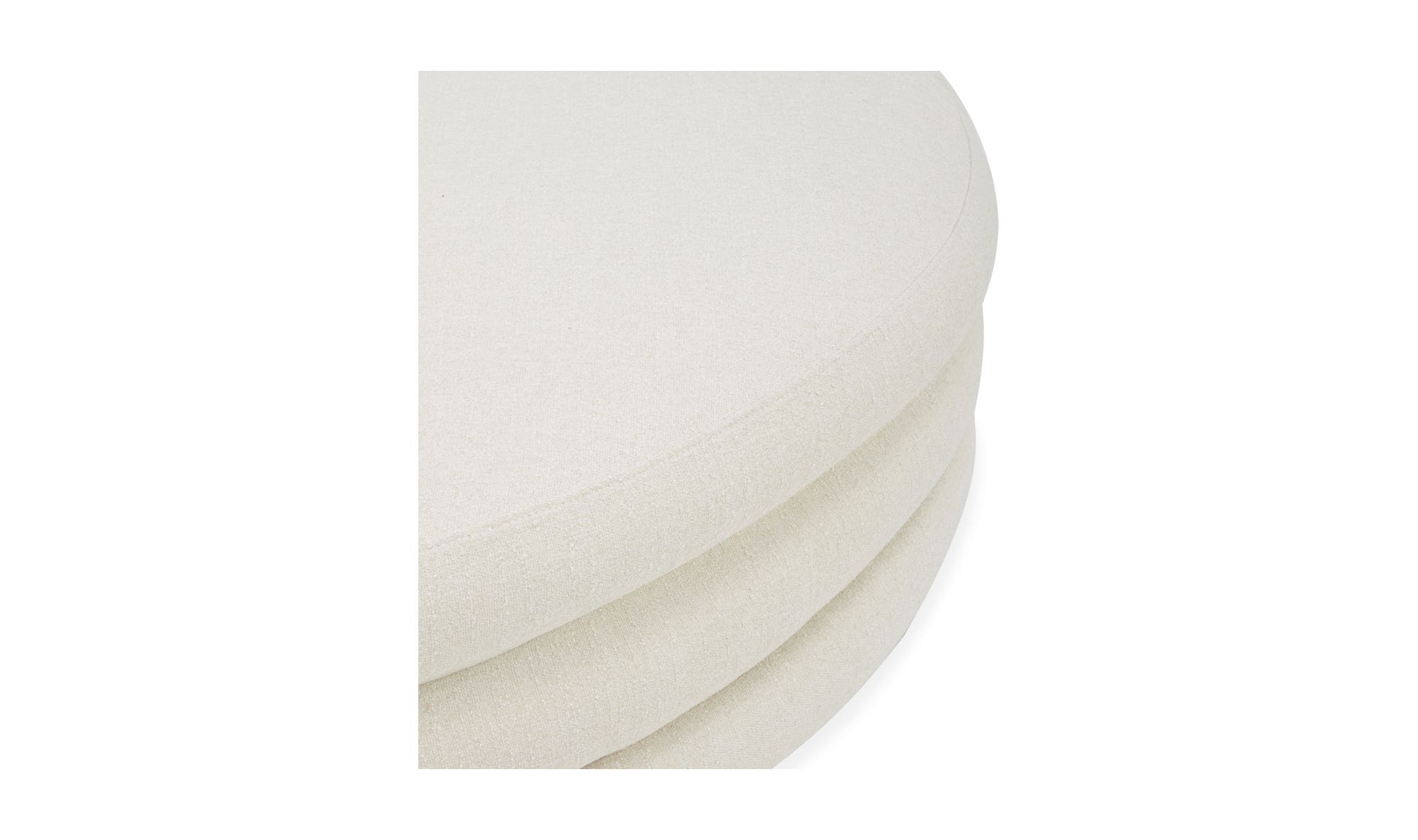 Moe's Lowtide Contemporary Curved Ottoman - Warm White