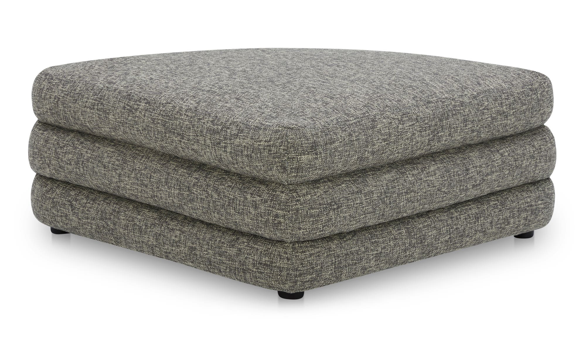 Moe's Lowtide Contemporary Curved Ottoman - Stone Tweed