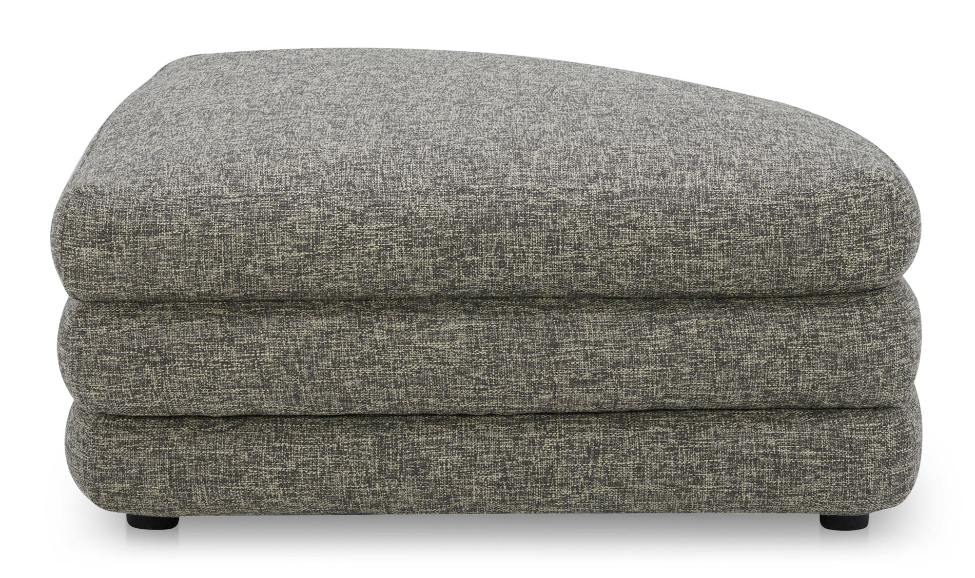 Moe's Lowtide Contemporary Curved Ottoman - Stone Tweed