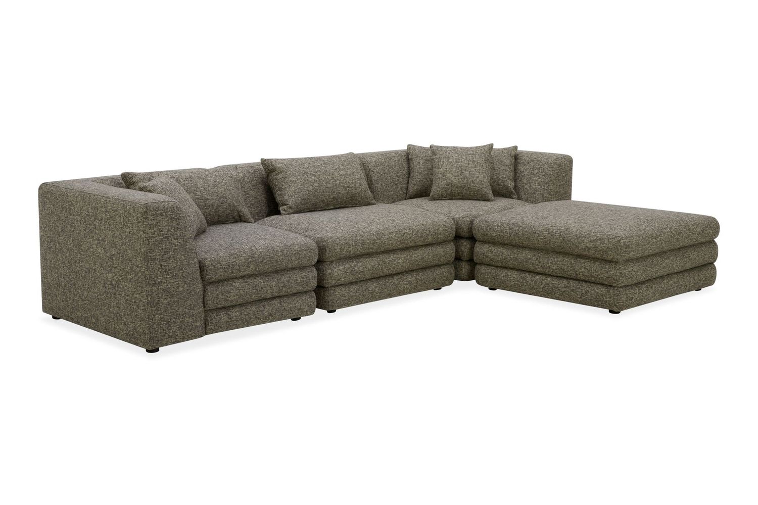 Moe's Lowtide Lounge Contemporary Modular Sectional - Stone Tweed