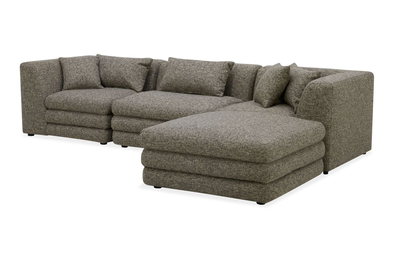 Moe's Lowtide Lounge Contemporary Modular Sectional - Stone Tweed