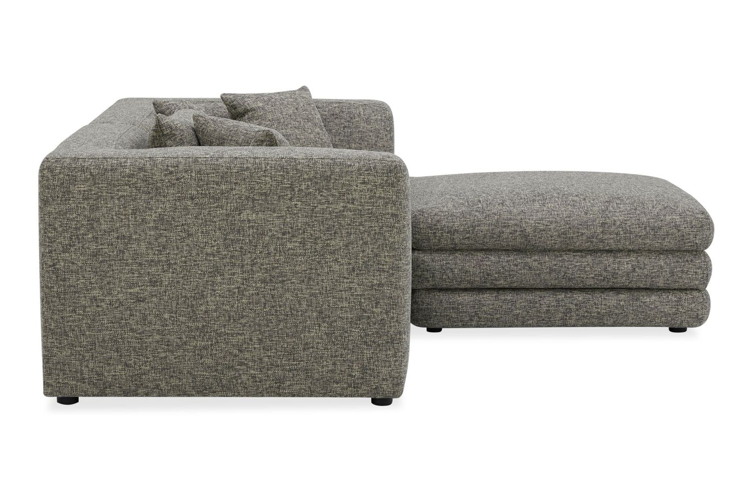 Moe's Lowtide Nook Contemporary Modular Sectional - Stone Tweed