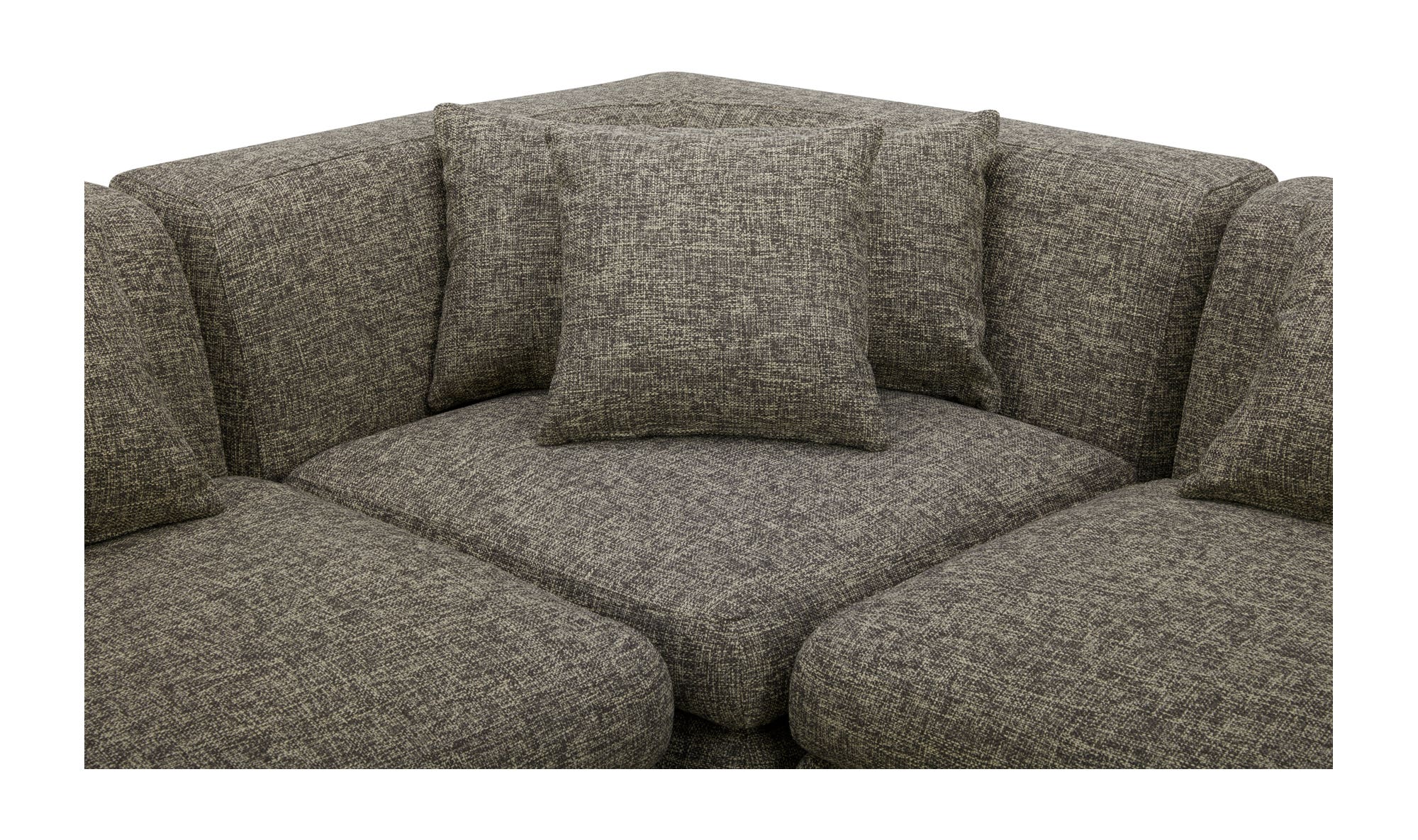 Moe's Lowtide Classic-L Contemporary Modular Sectional - Stone Tweed