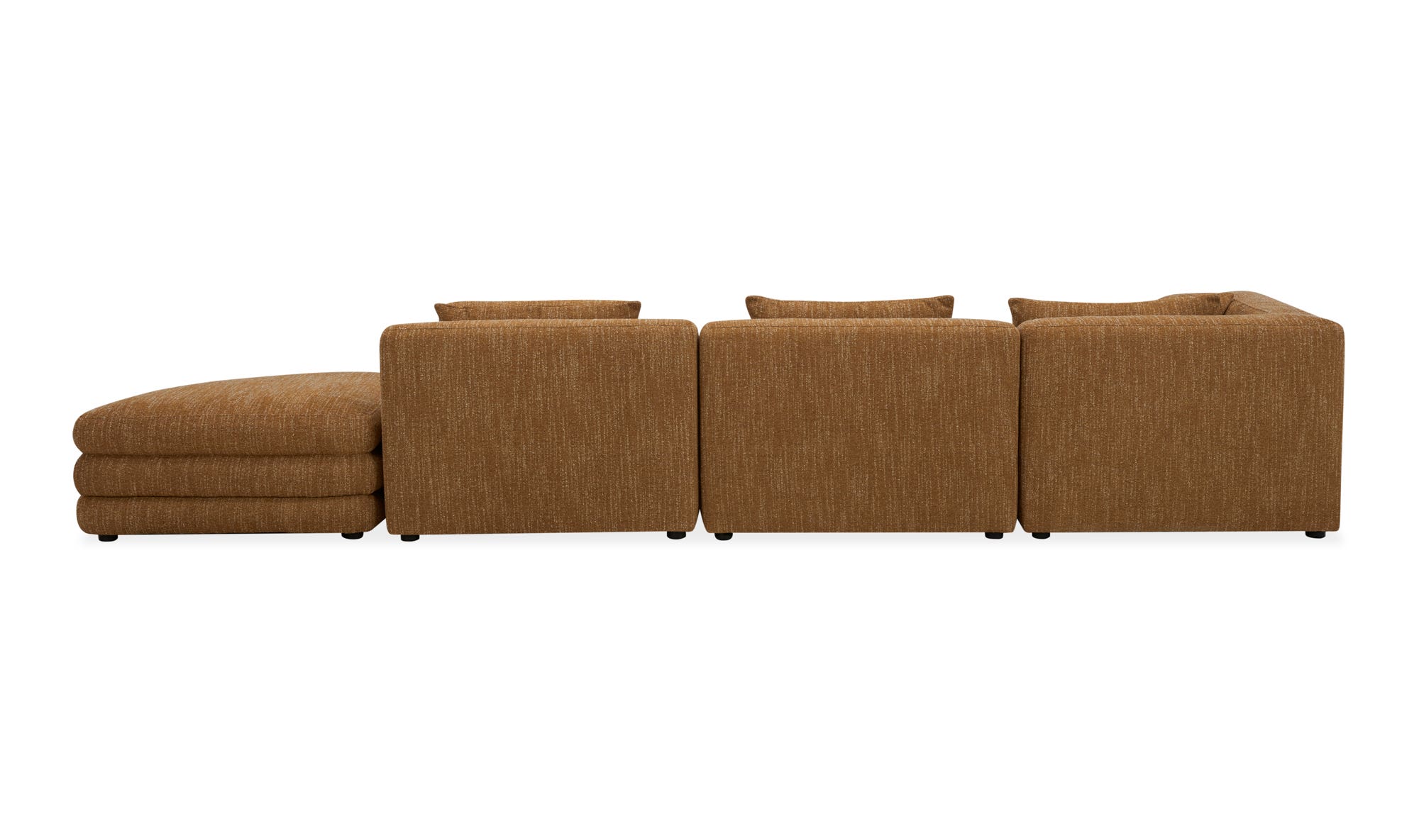 Moe's Lowtide Linear Contemporary Sectional - Amber Glow