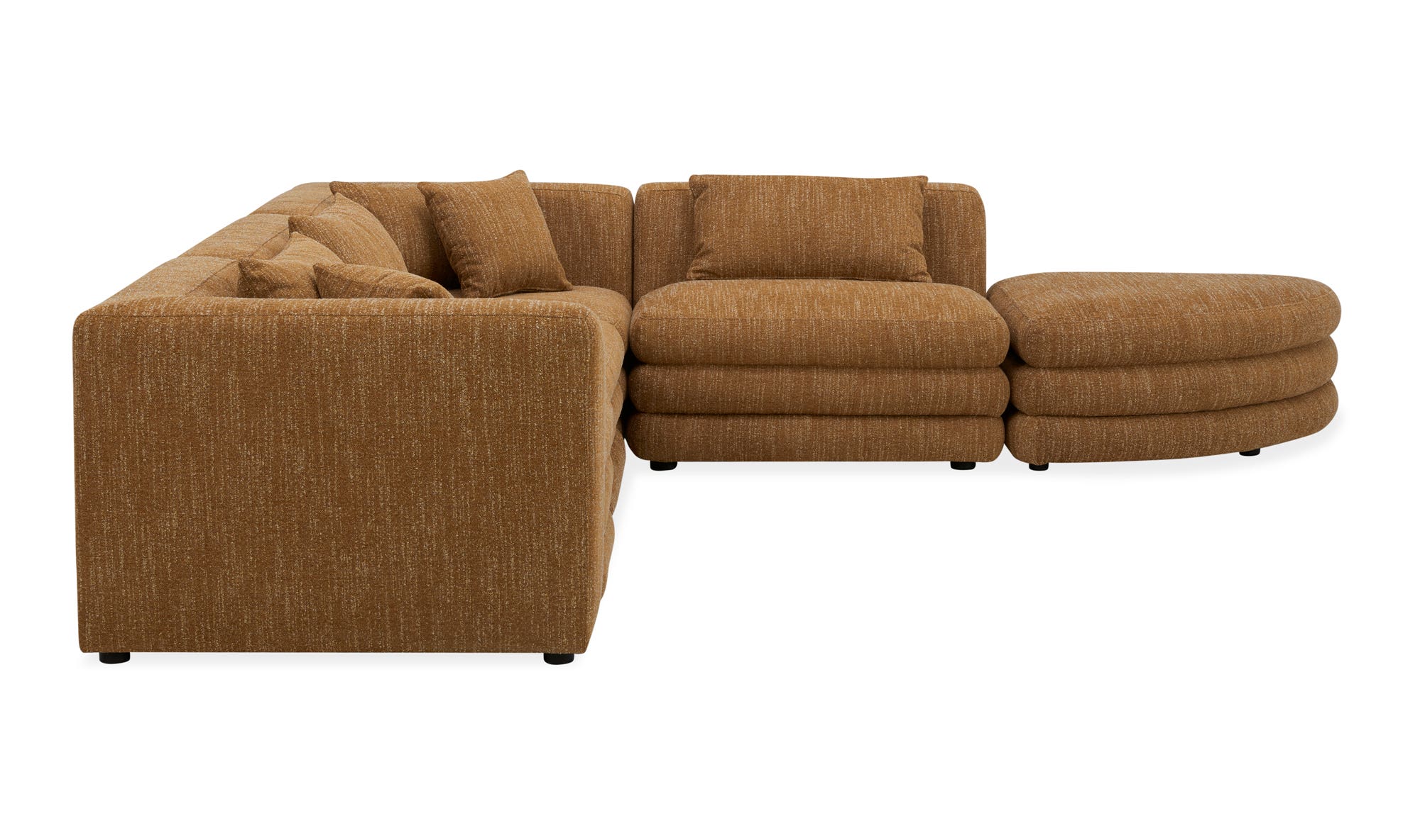 Moe's Lowtide Alcove Contemporary Sectional - Amber Glow