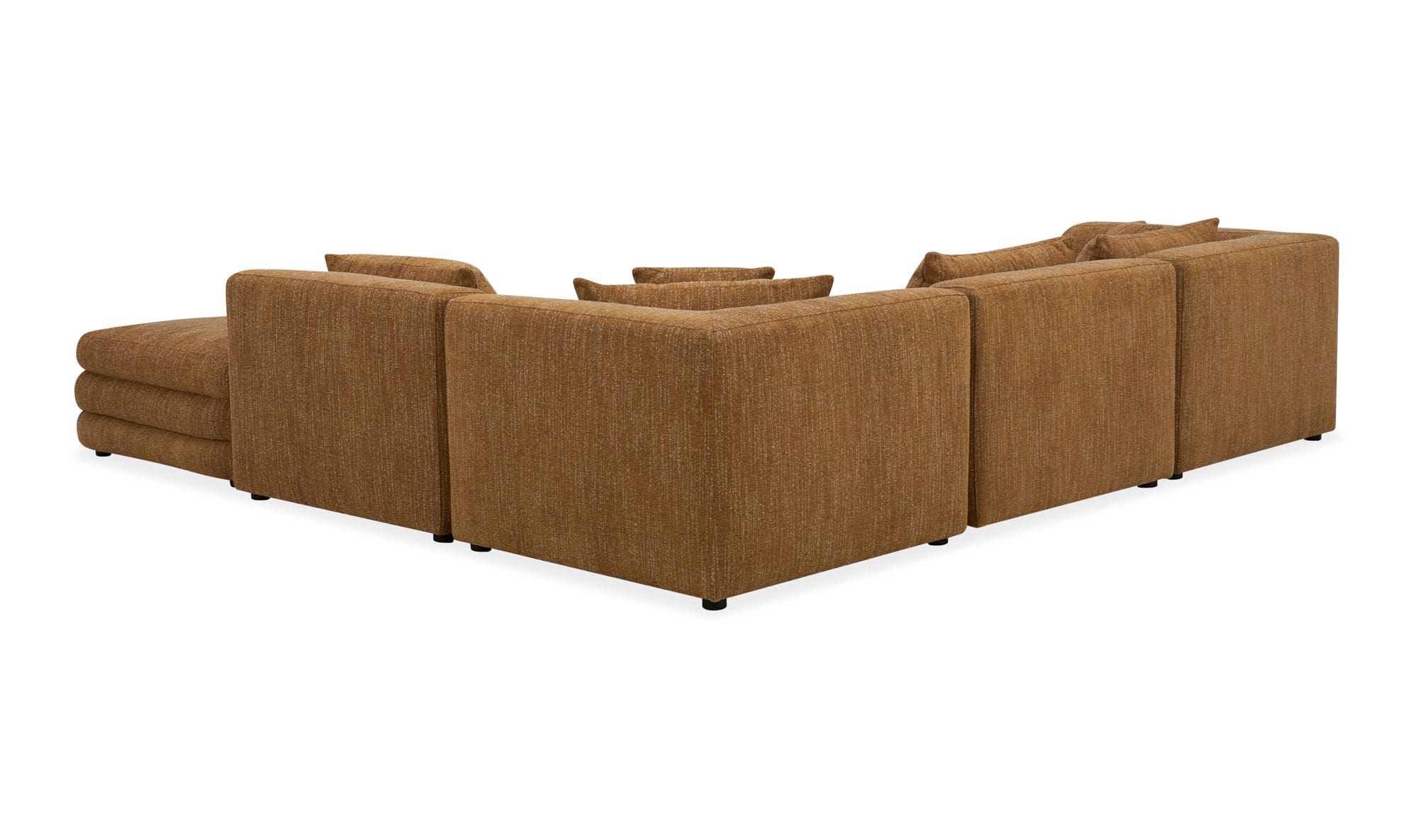 Moe's Lowtide Alcove Contemporary Sectional - Amber Glow