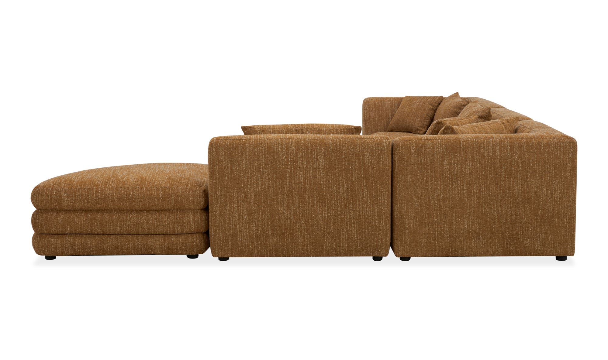 Moe's Lowtide Alcove Contemporary Sectional - Amber Glow