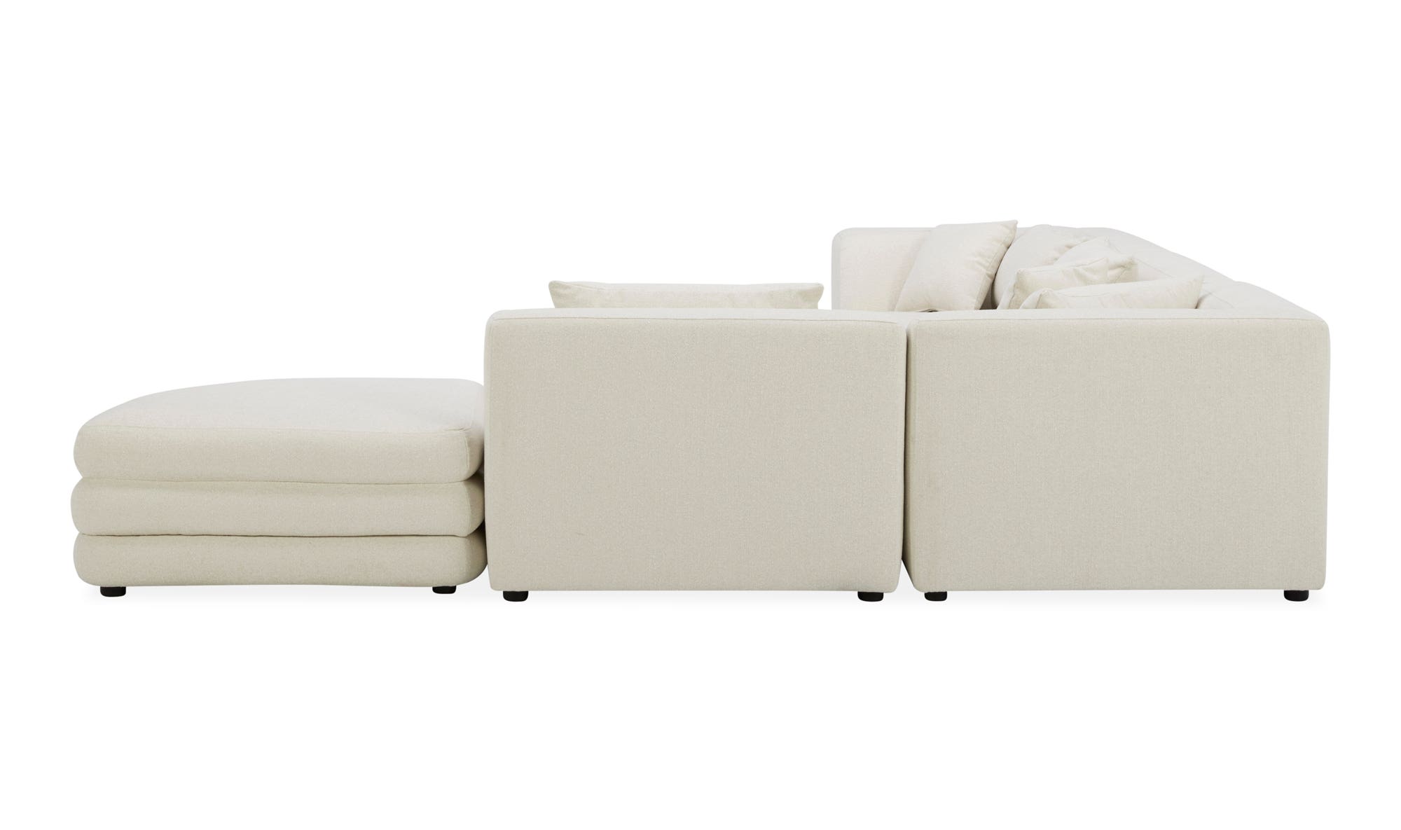 Moe's Lowtide Alcove Contemporary Sectional - Warm White