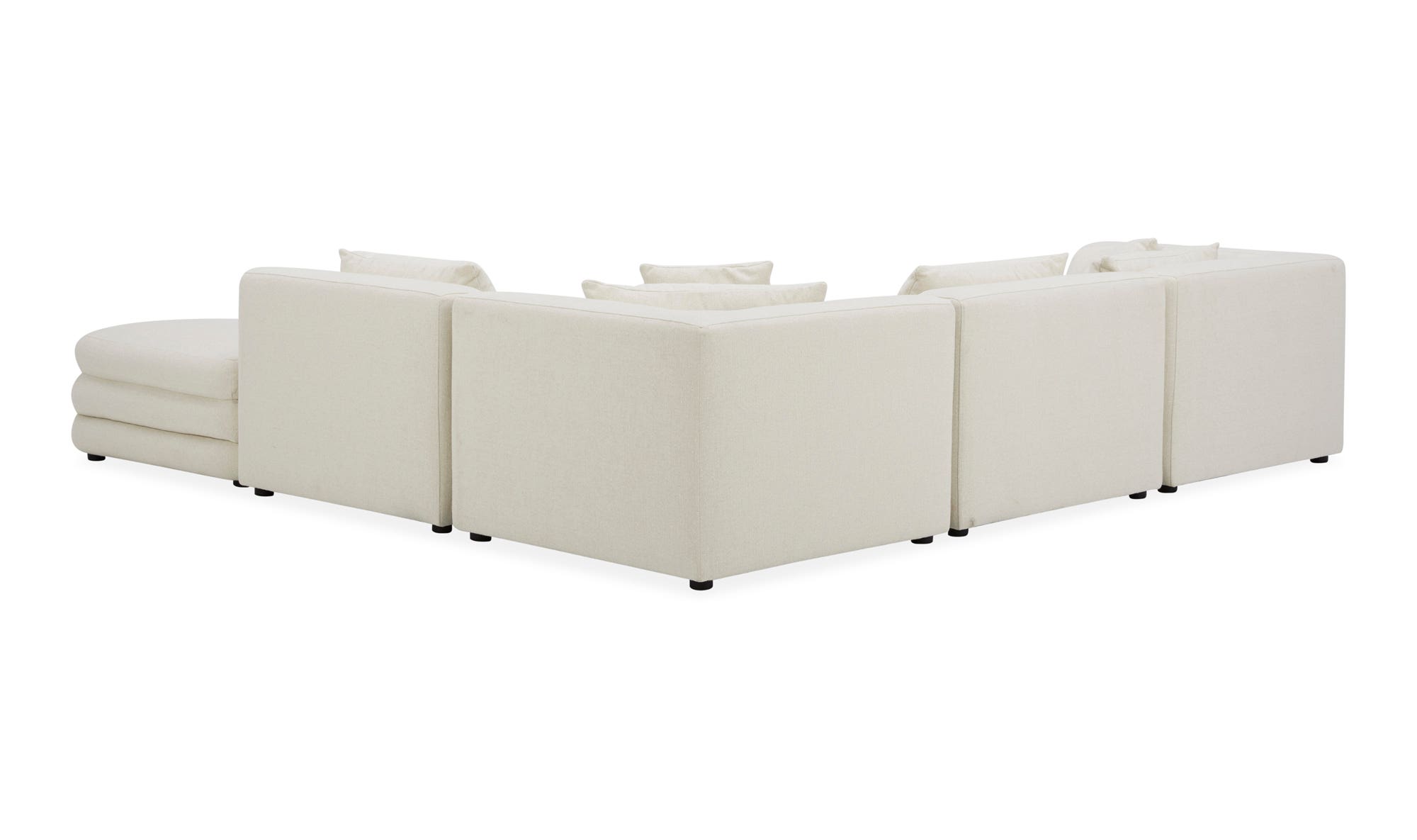 Moe's Lowtide Alcove Contemporary Sectional - Warm White