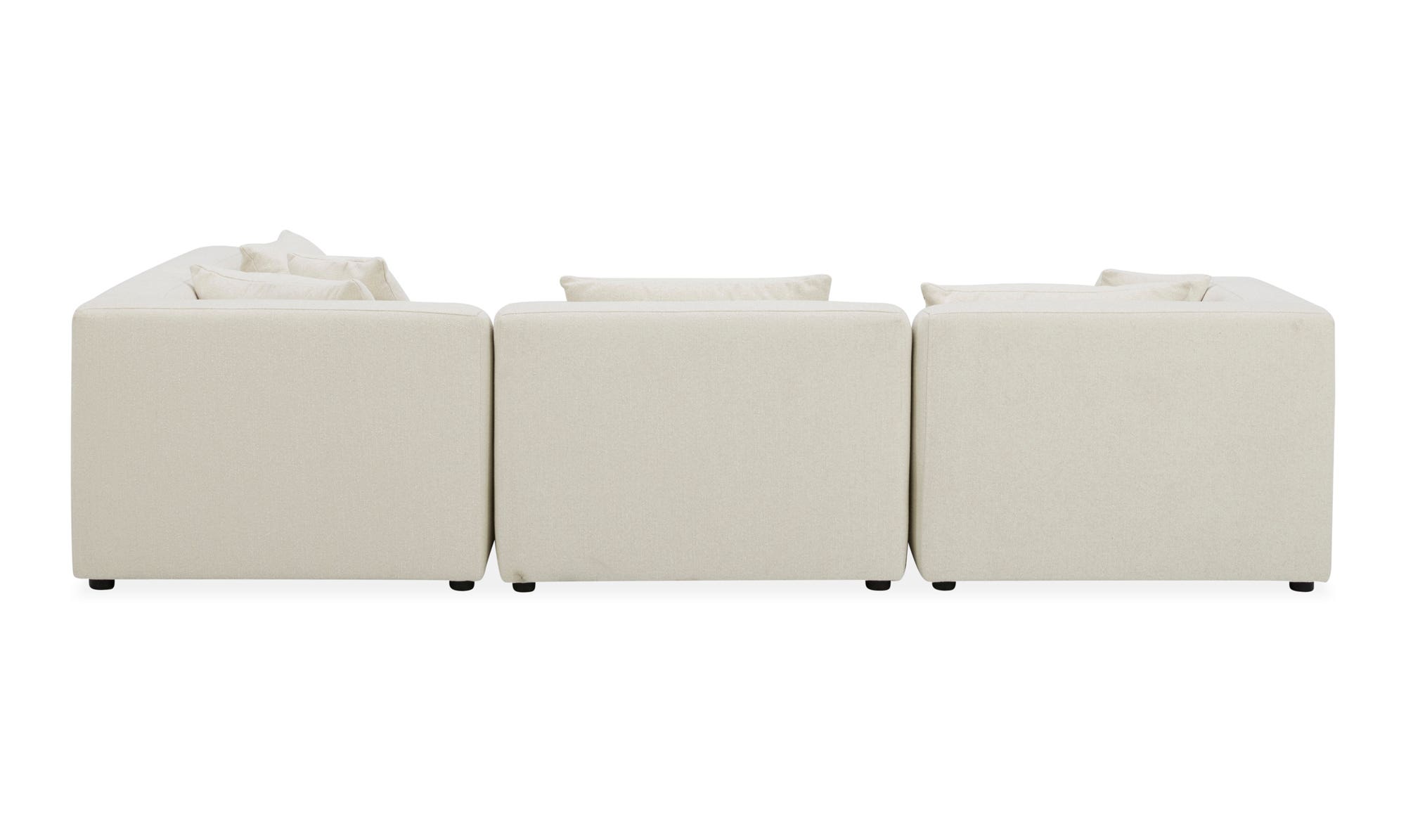 Moe's Lowtide Alcove Contemporary Sectional - Warm White