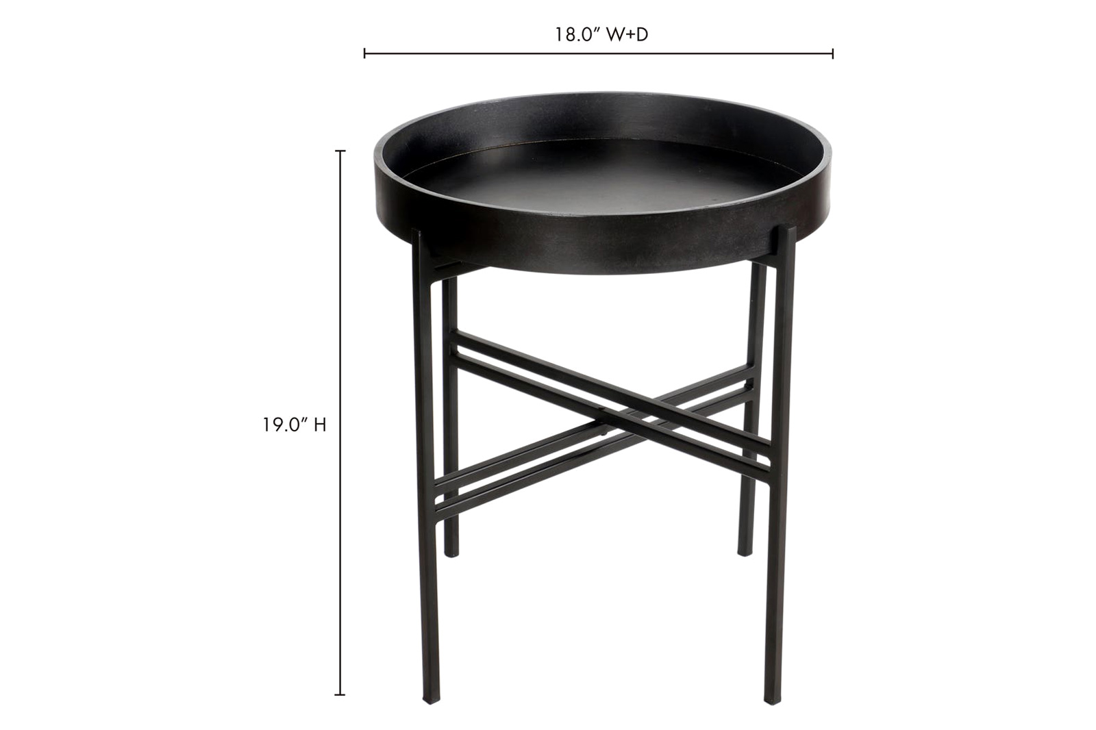 Moe's - Ace Side Table in Black