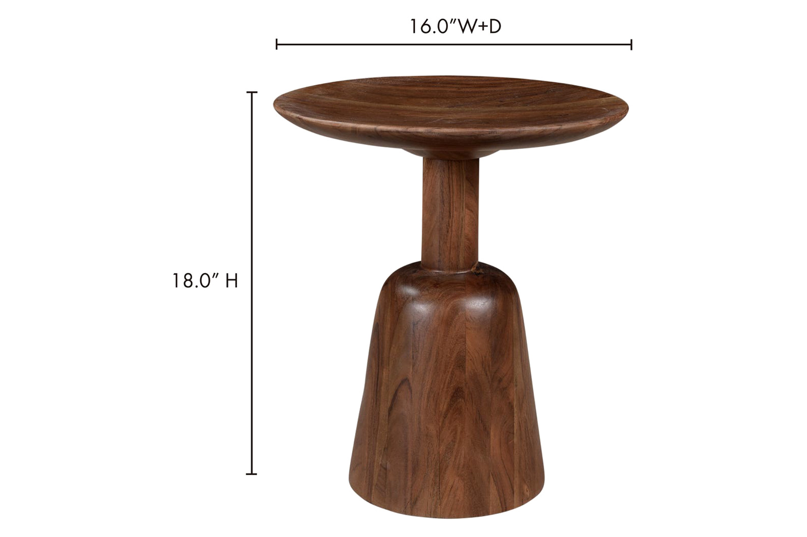 Moe's Nels End Table - Dark Brown