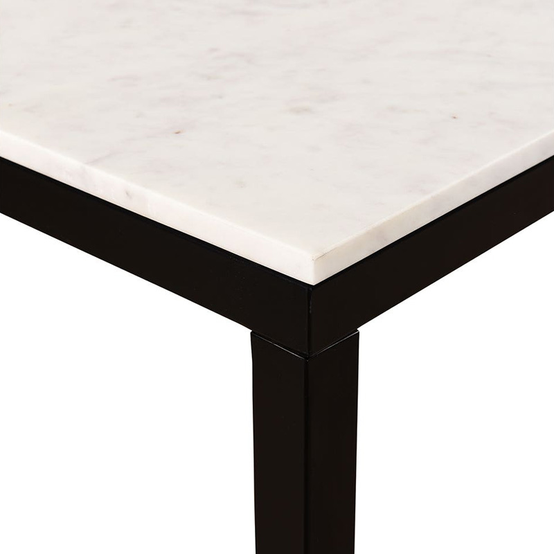 Moe's - Parson Marble Dining Table in Black