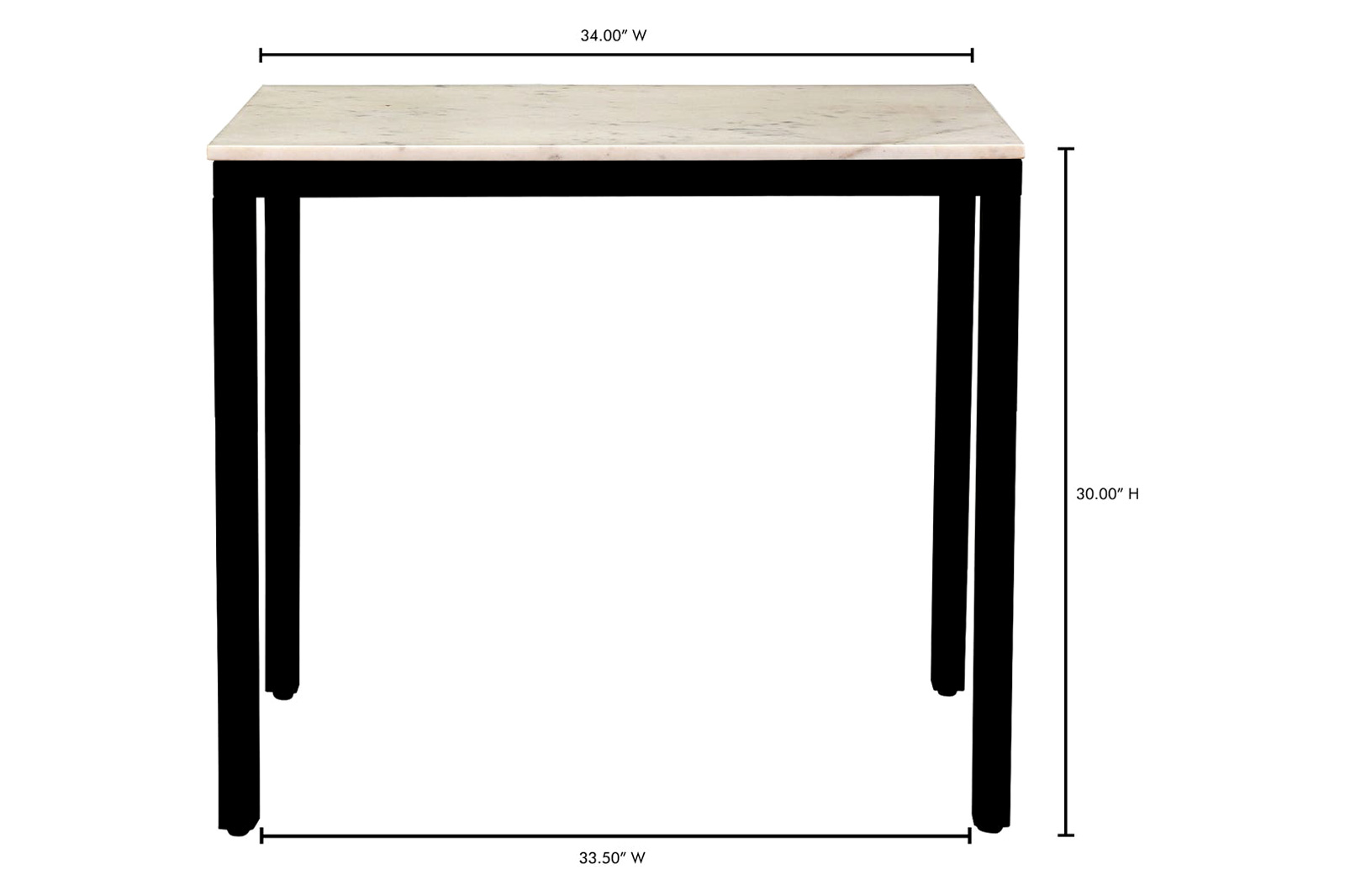 Moe's Parson Marble Mini Desk - Black