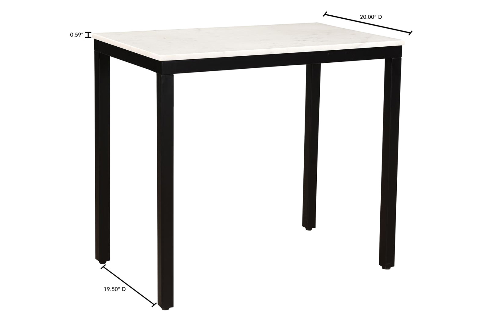 Moe's Parson Marble Mini Desk - Black