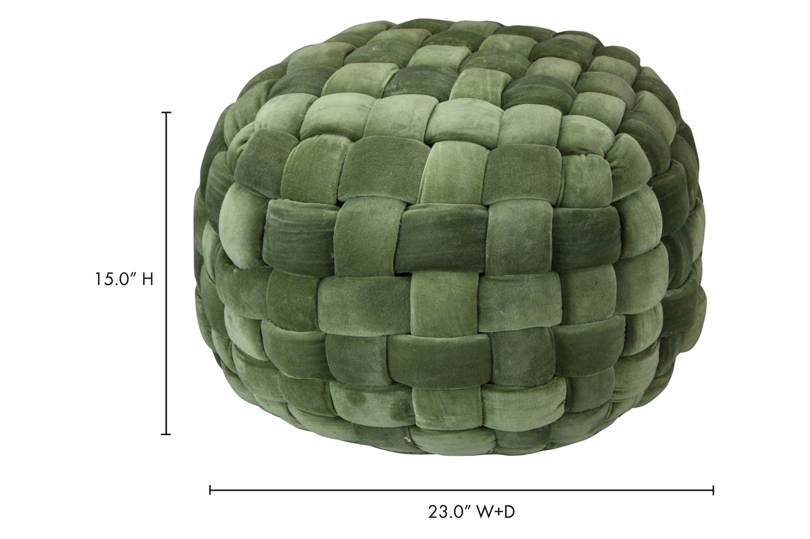 Moe's Jazzy Pouf - Chartreuse