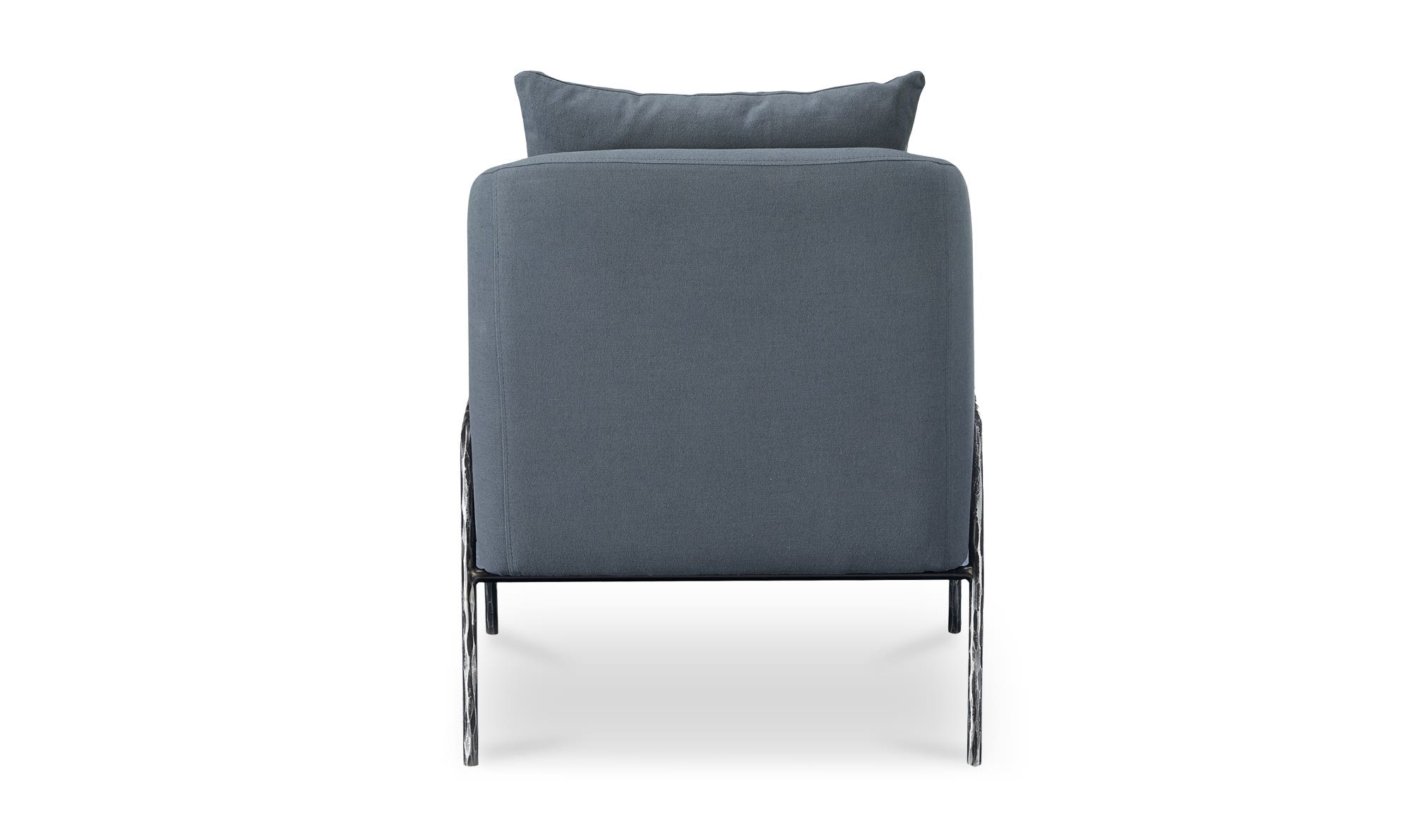 Moe's Archer Rustic Accent Chair - Slate Blue Linen Blend