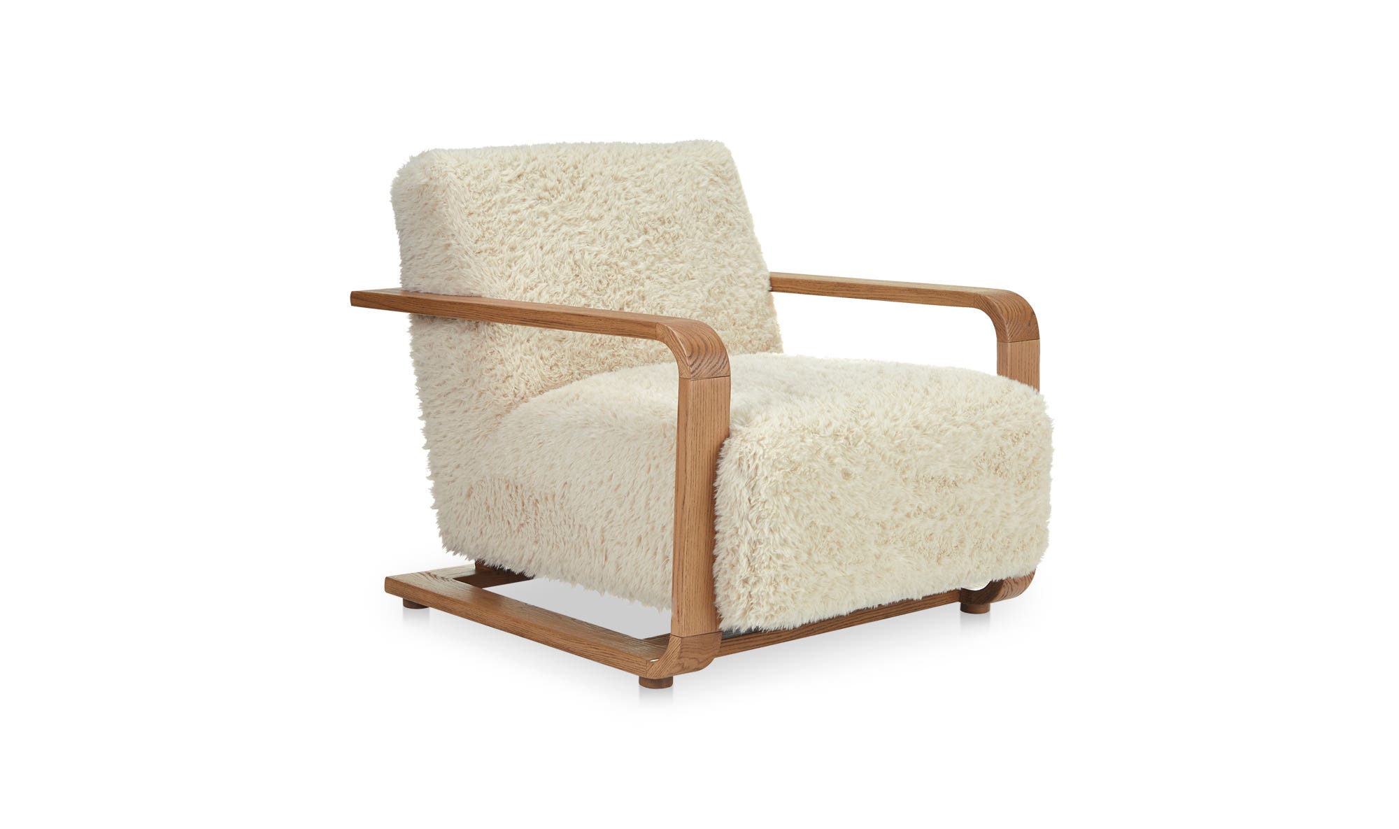 Moe's Eckersley Modern Lounge Chair - Cream