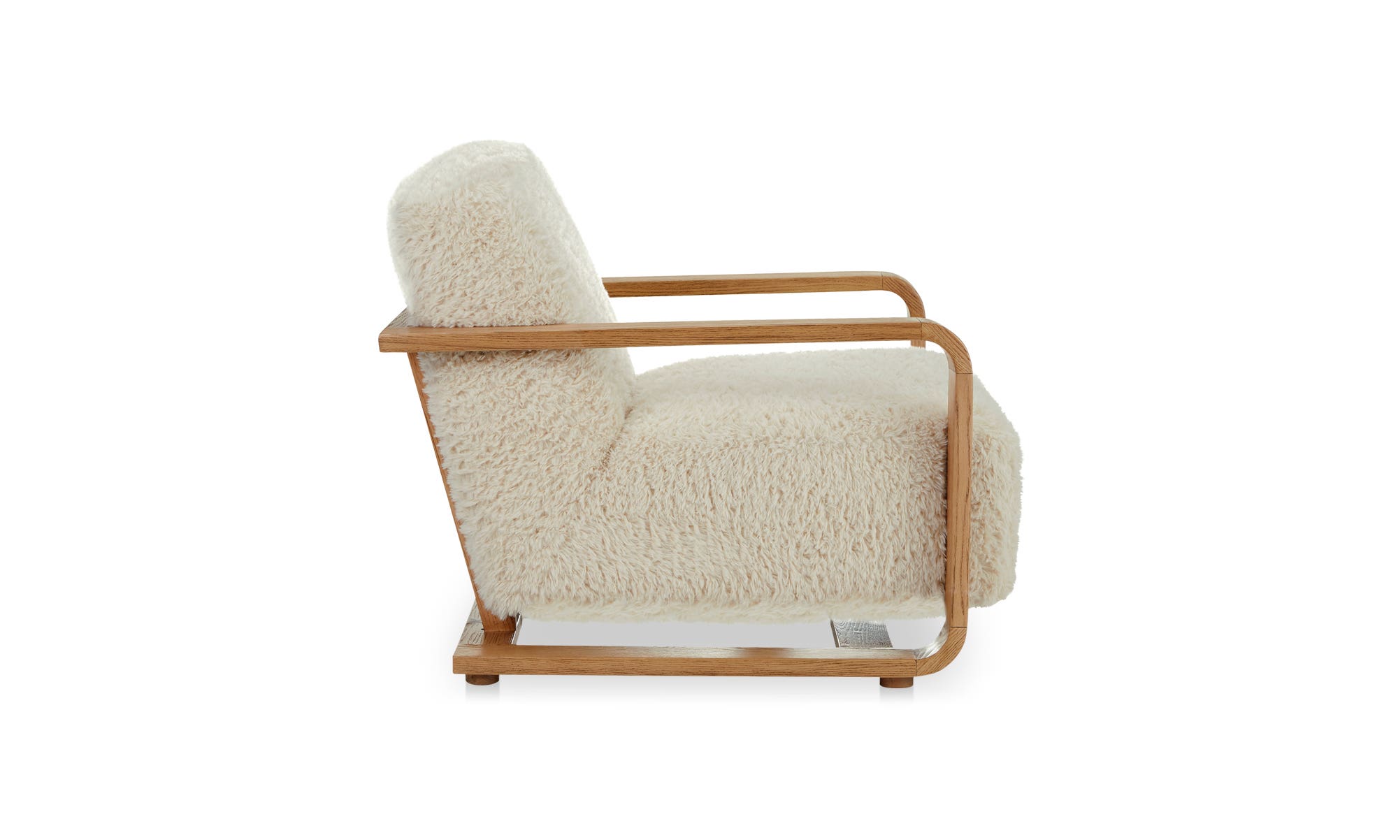 Moe's Eckersley Modern Lounge Chair - Cream