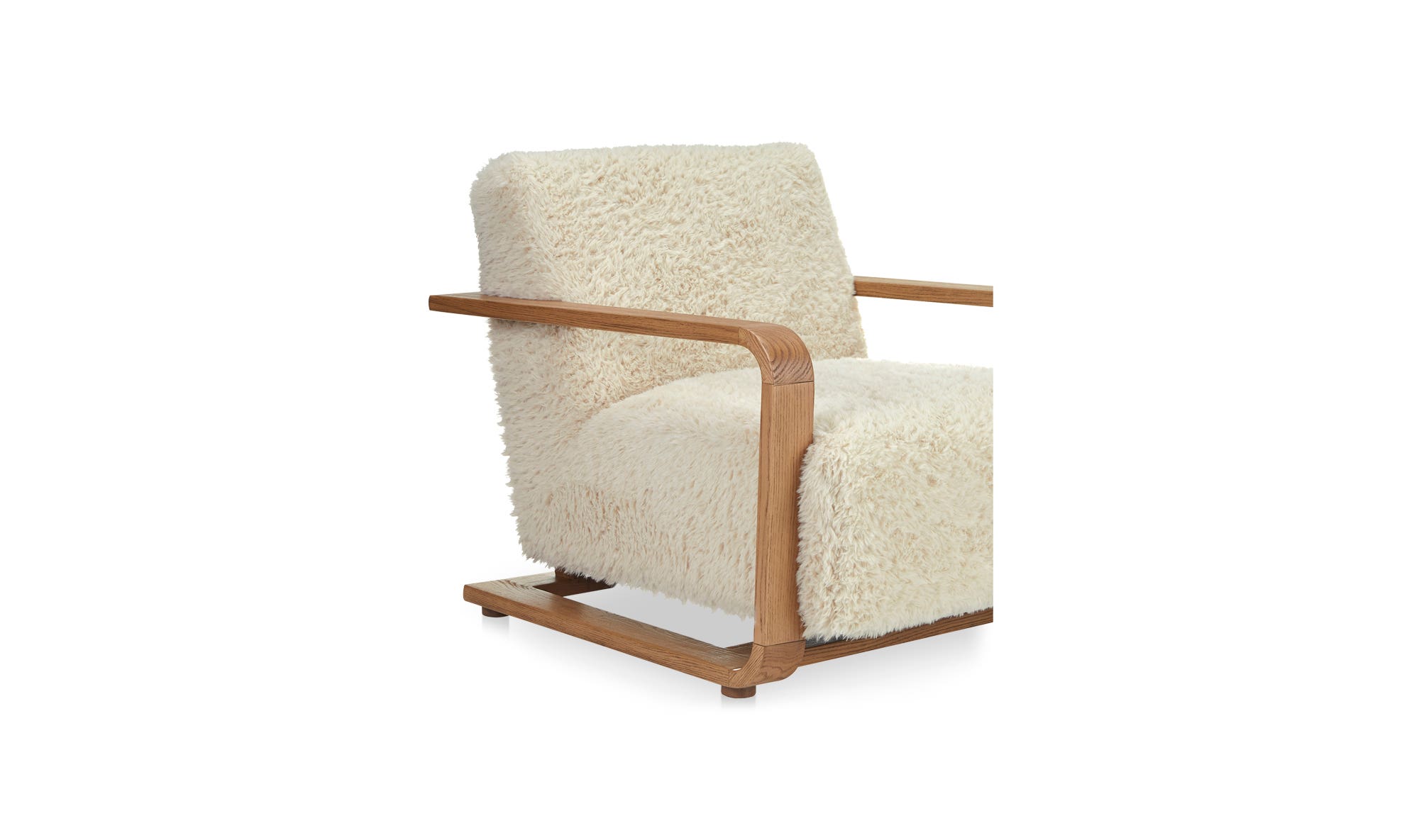 Moe's Eckersley Modern Lounge Chair - Cream