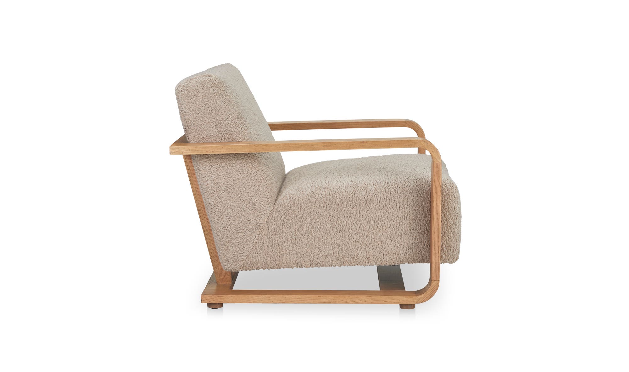 Moe's Eckersley Modern Lounge Chair - Beige