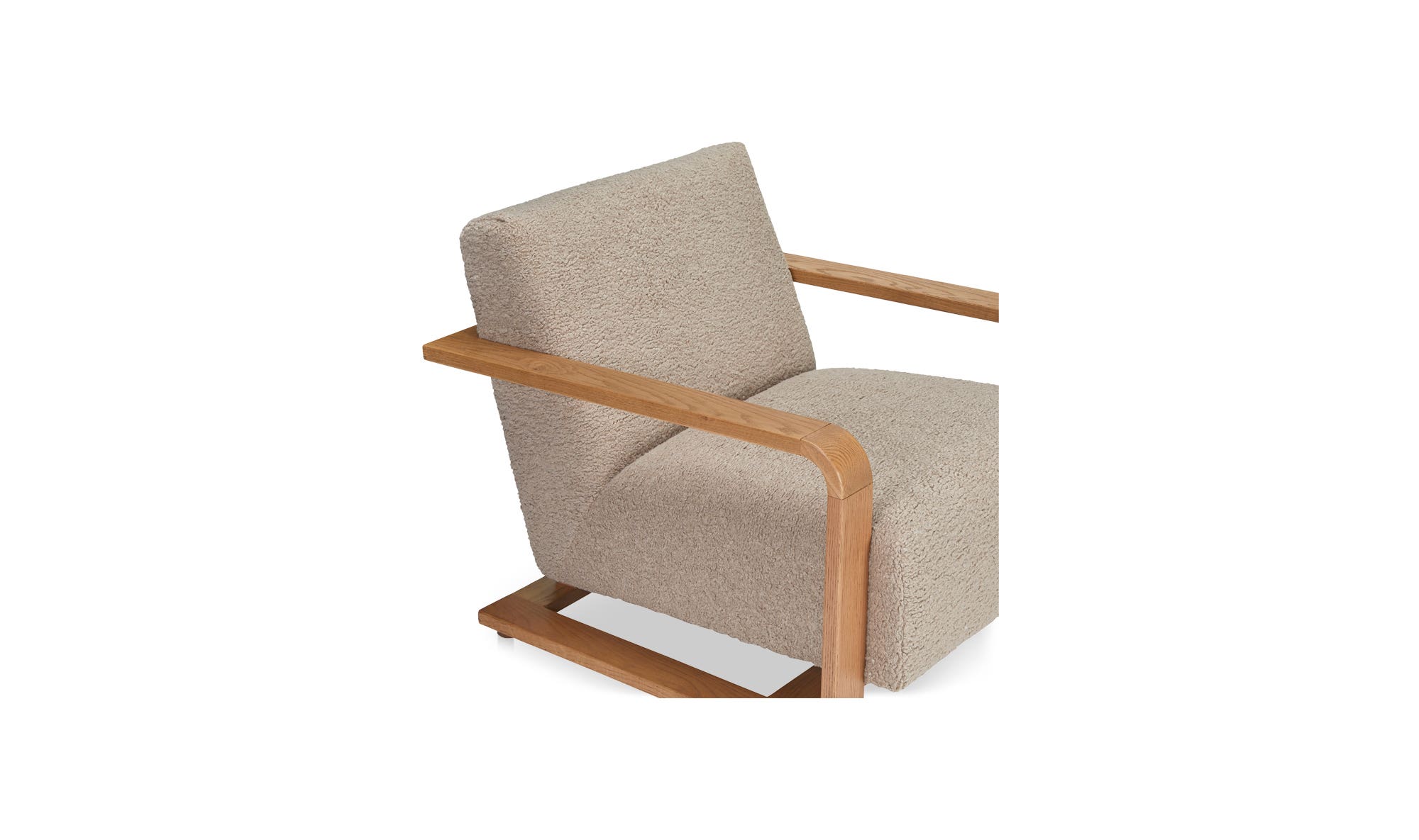 Moe's Eckersley Modern Lounge Chair - Beige