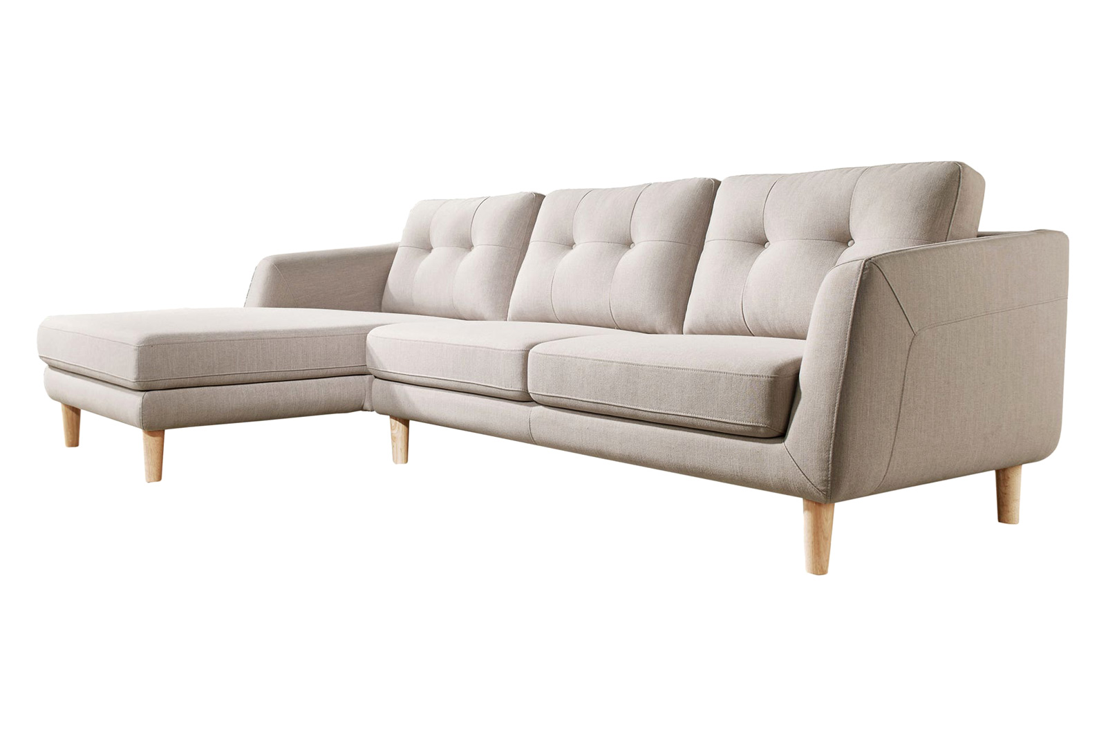 Moe's Corey Sectional - Beige, Left Facing