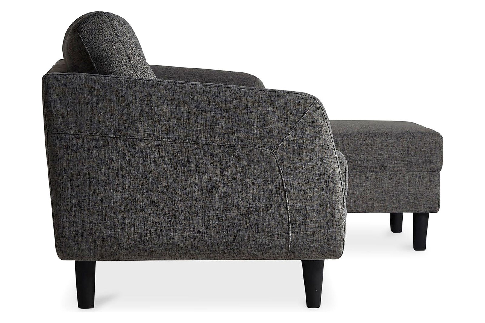 Moe's Belagio Sofa Bed With Chaise - Charcoal Gray, Left Facing