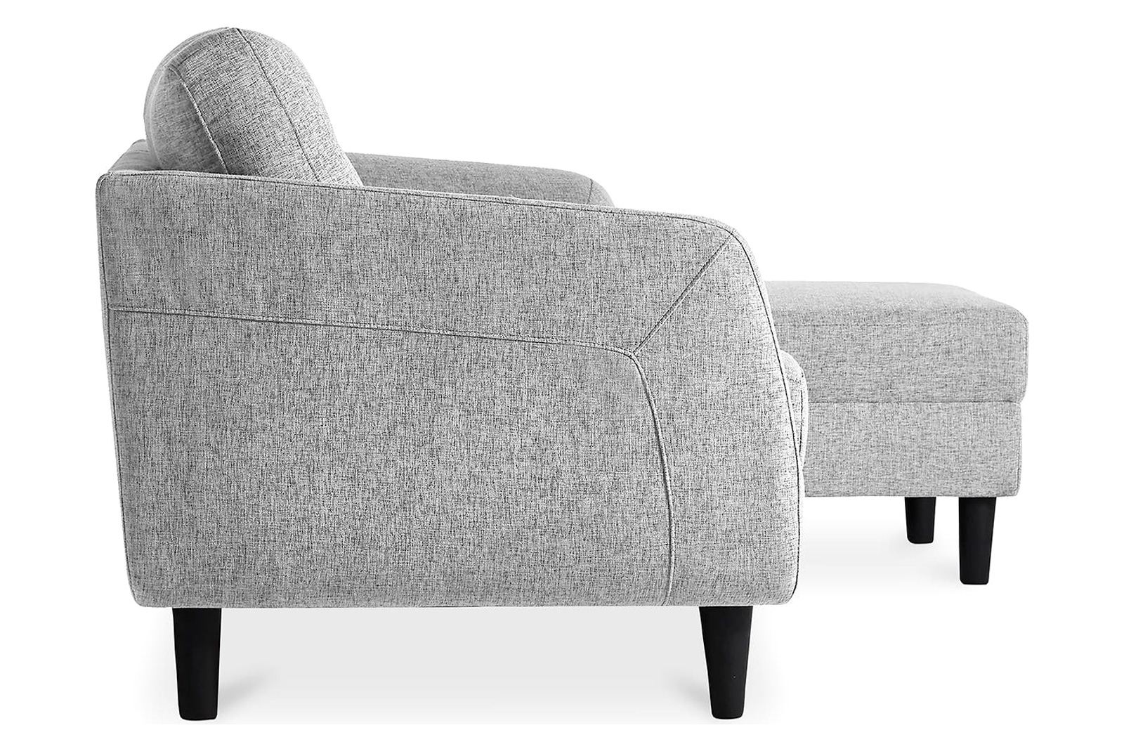 Moe's Belagio Sofa Bed With Chaise - Light Gray, Right Facing