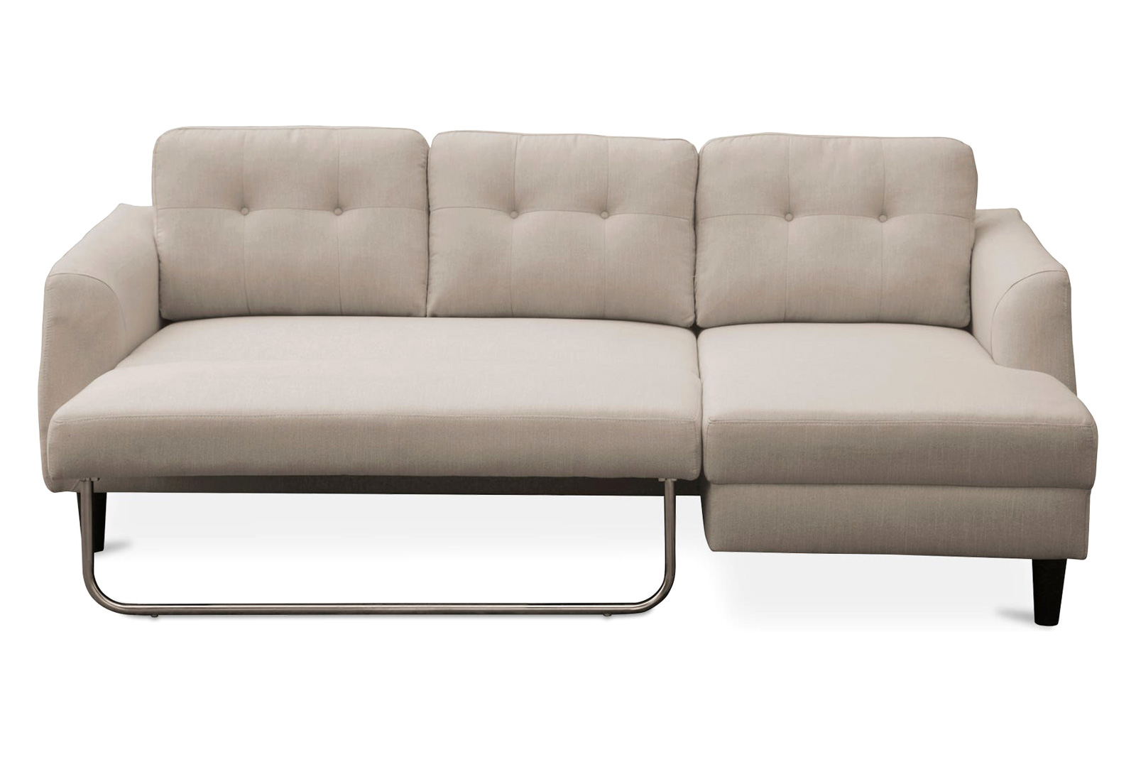 Moe's Belagio Sofa Bed With Chaise - Beige, Right Facing