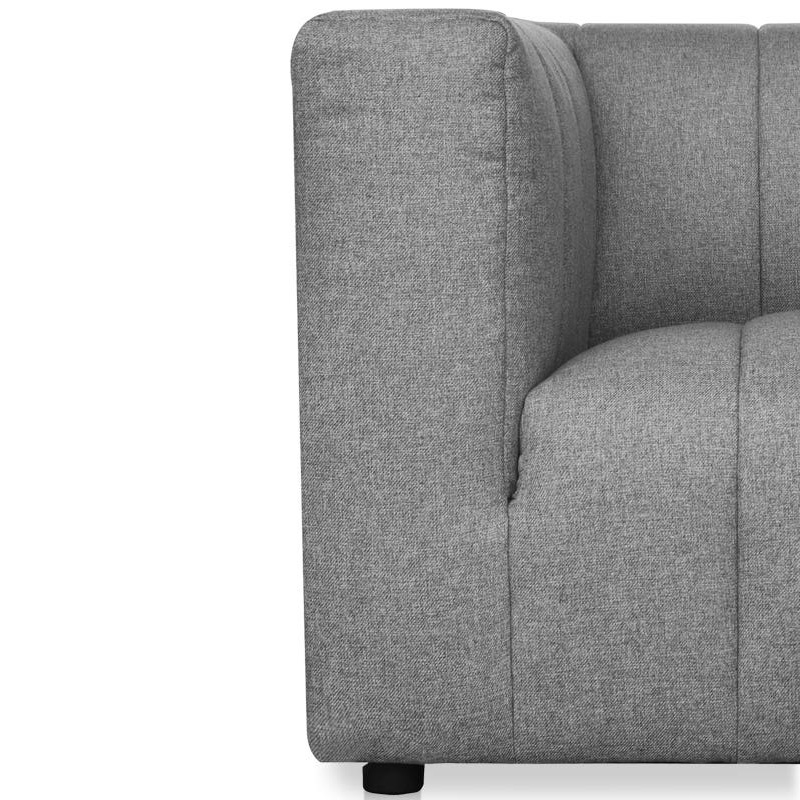 Moe's Lyric Left Arm Chair - Gray, Left Arm