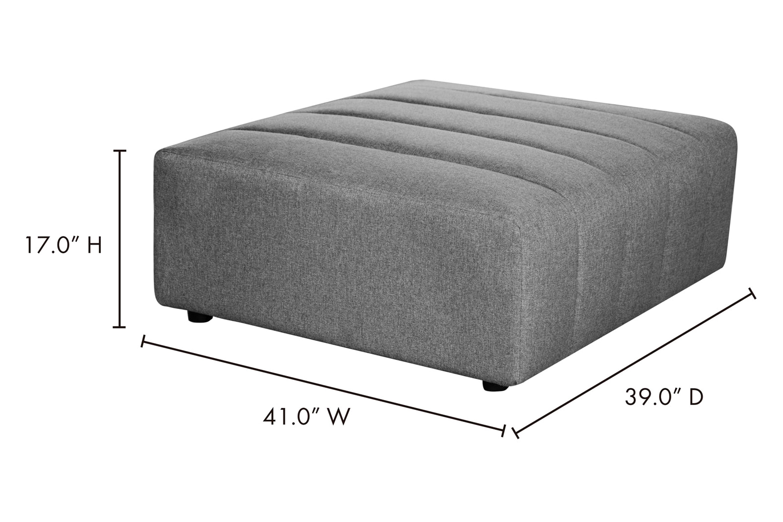 Moe's™ Lyric Ottoman - Gray