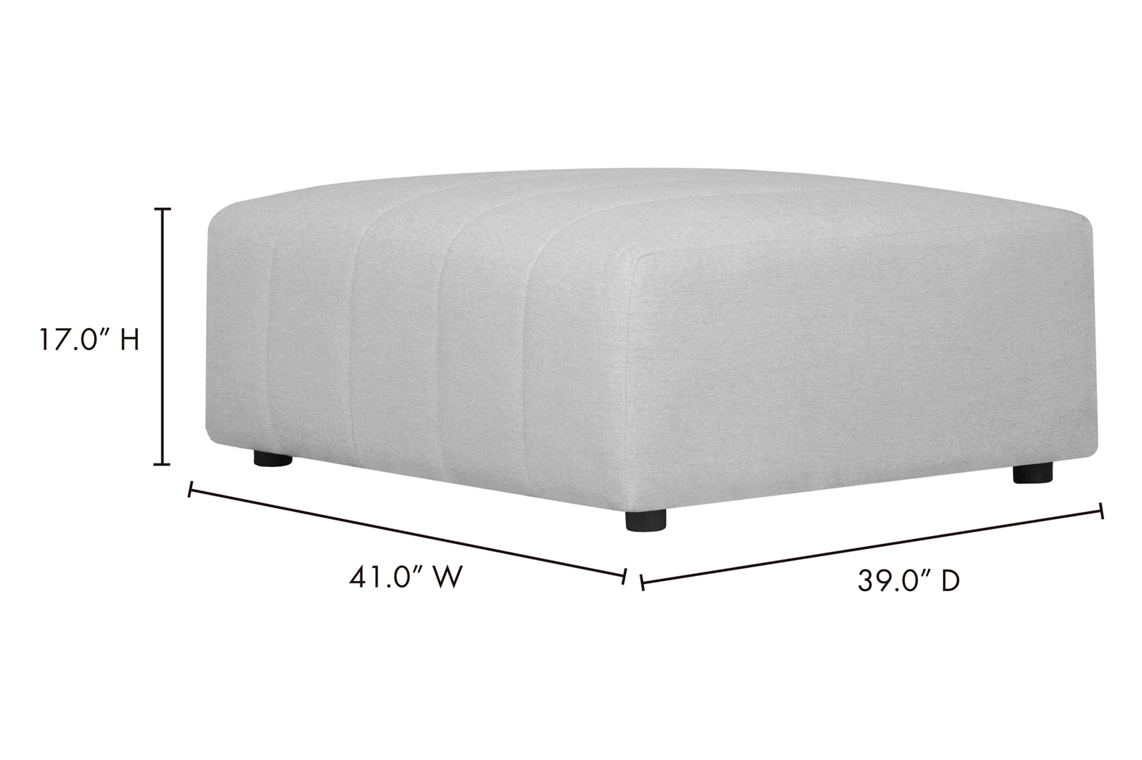 Moe's™ Lyric Ottoman - Beige