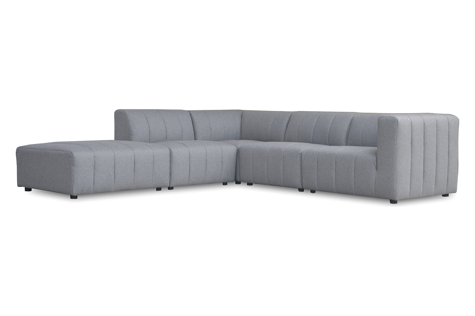 Moe's Lyric Dream Modular Sectional - Gray, Left Chaise