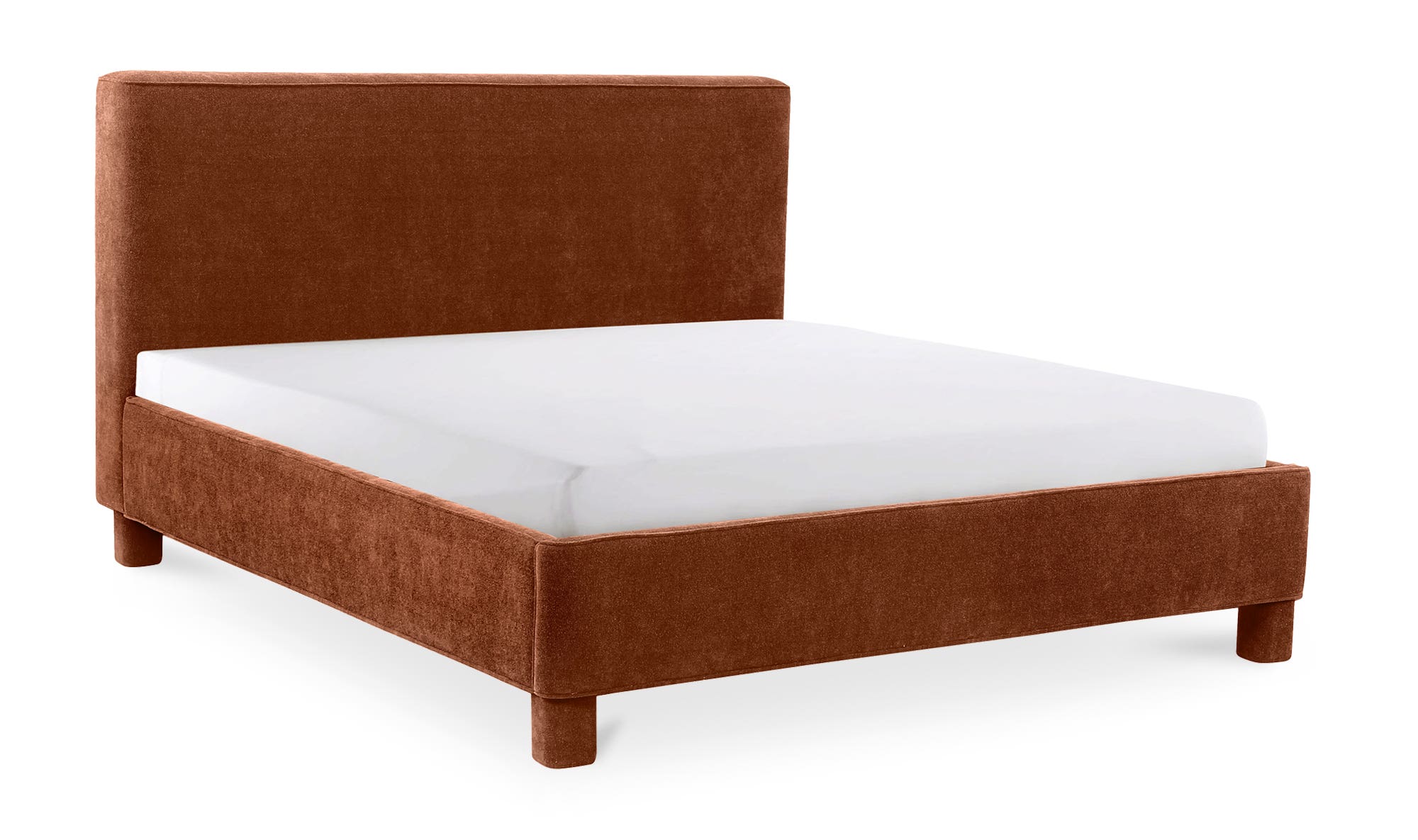 Moe's Ichigo Modern Queen Size Bed - Deep Orange