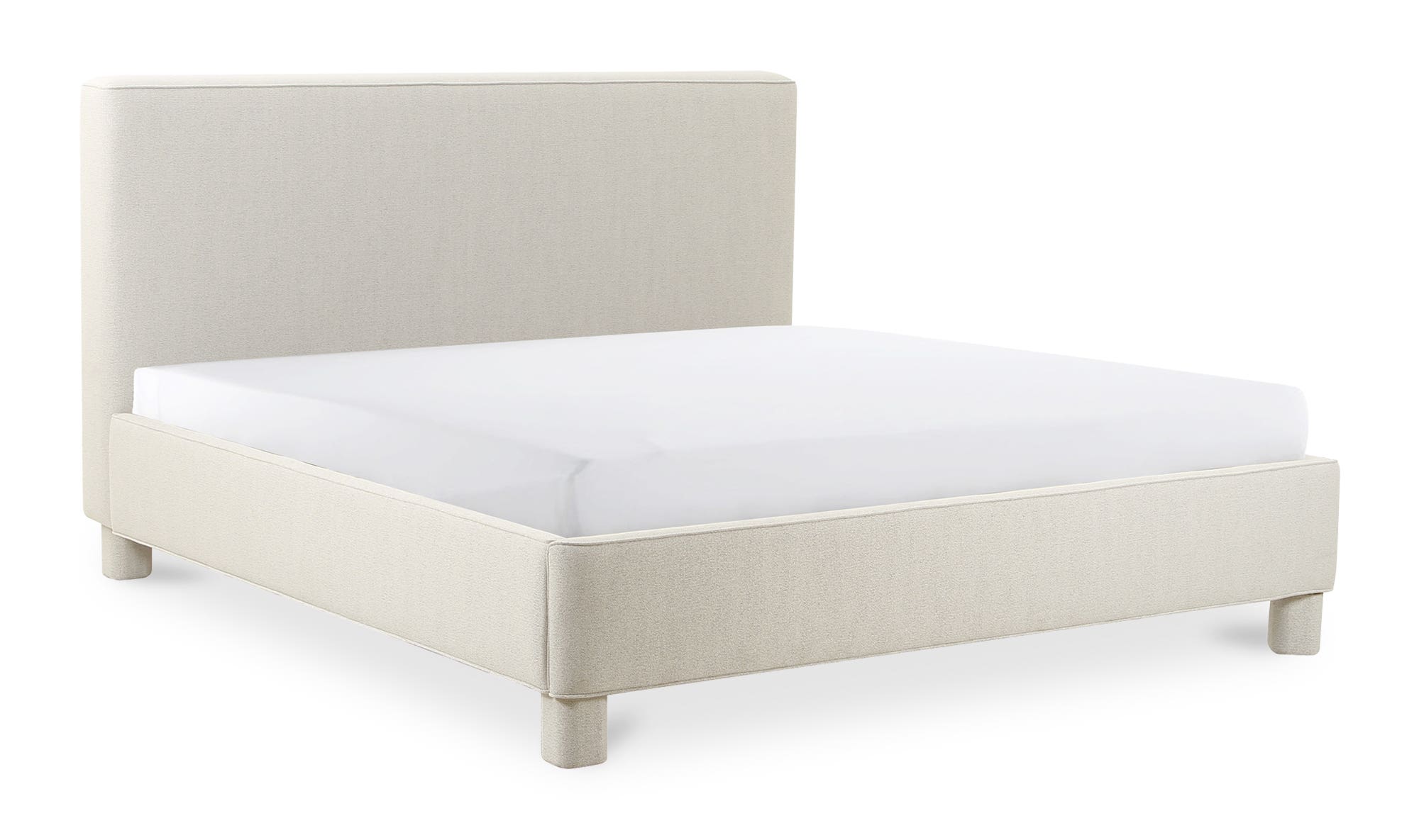 Moe's Ichigo Modern Queen Size Bed - Light Gray