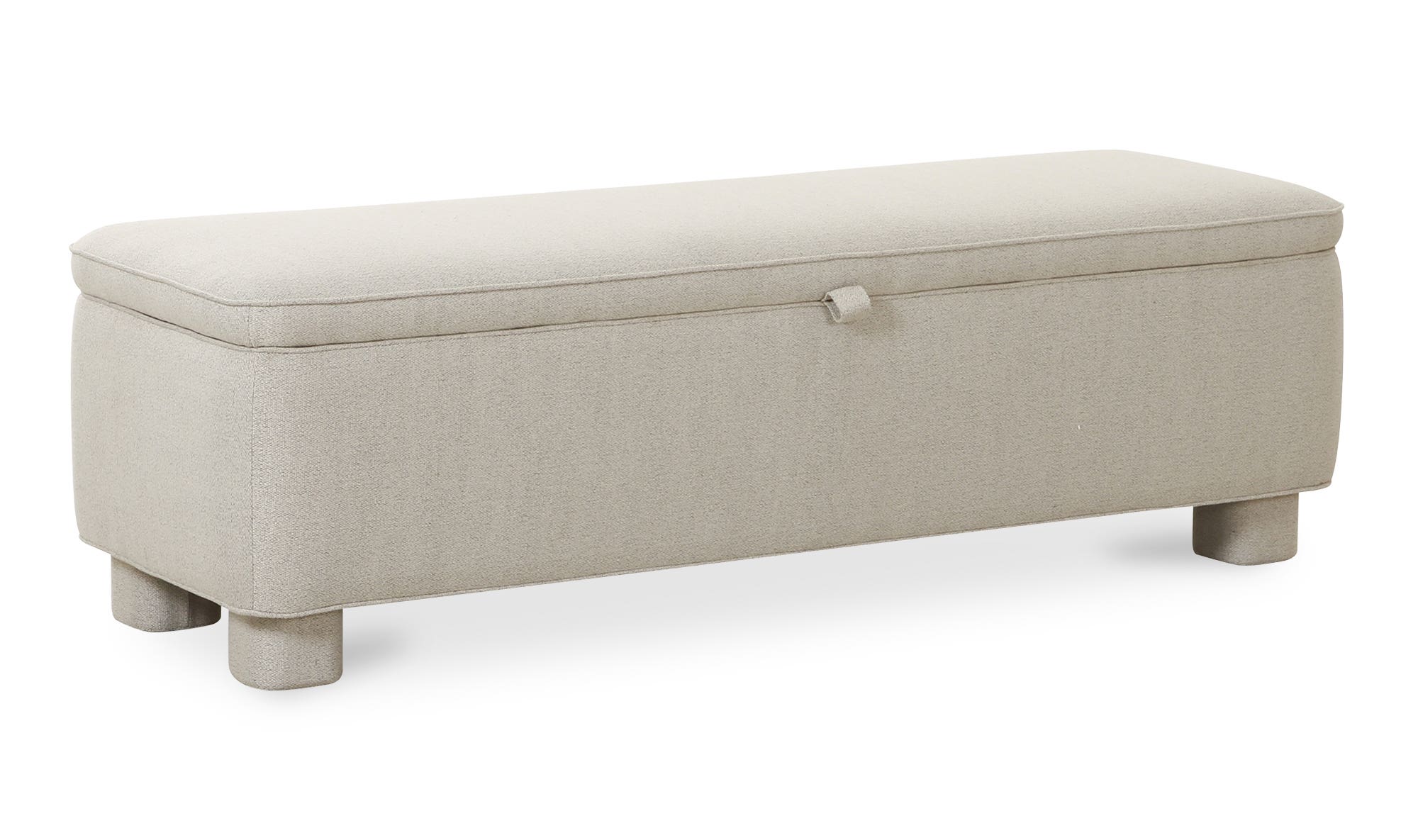 Moe's Ichigo Modern Storage Bench - Light Gray