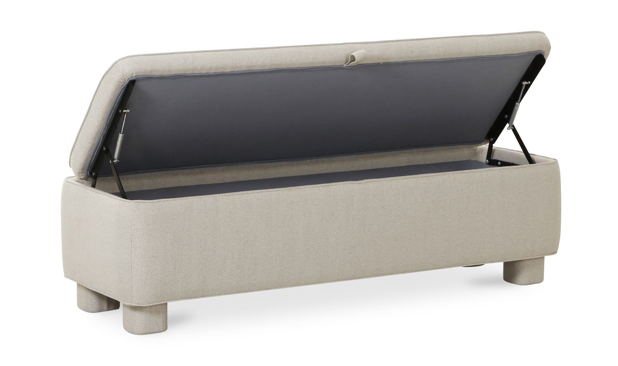 Moe's Ichigo Modern Storage Bench - Light Gray