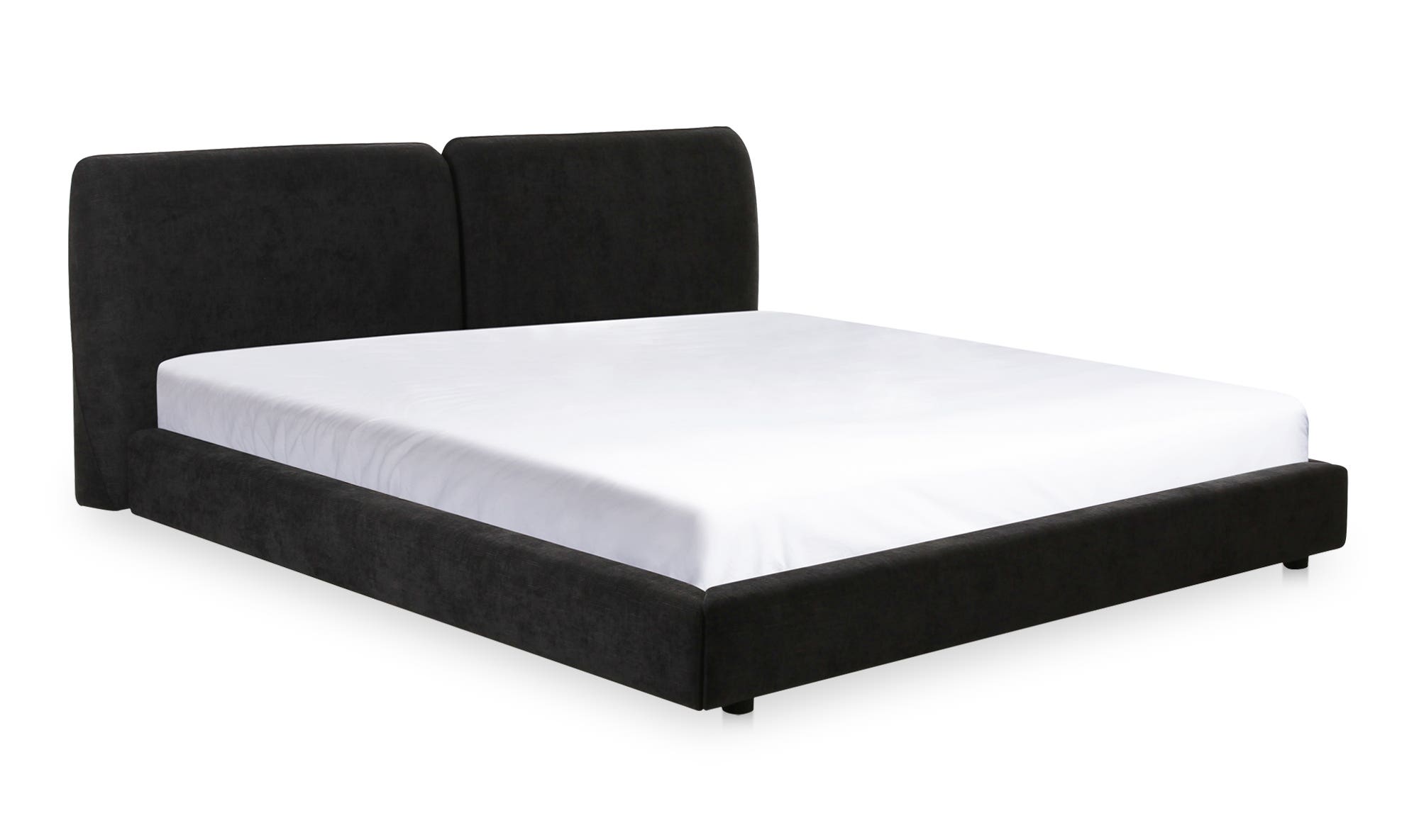 Moe's Zeppelin Contemporary King Size Bed - Heather Black