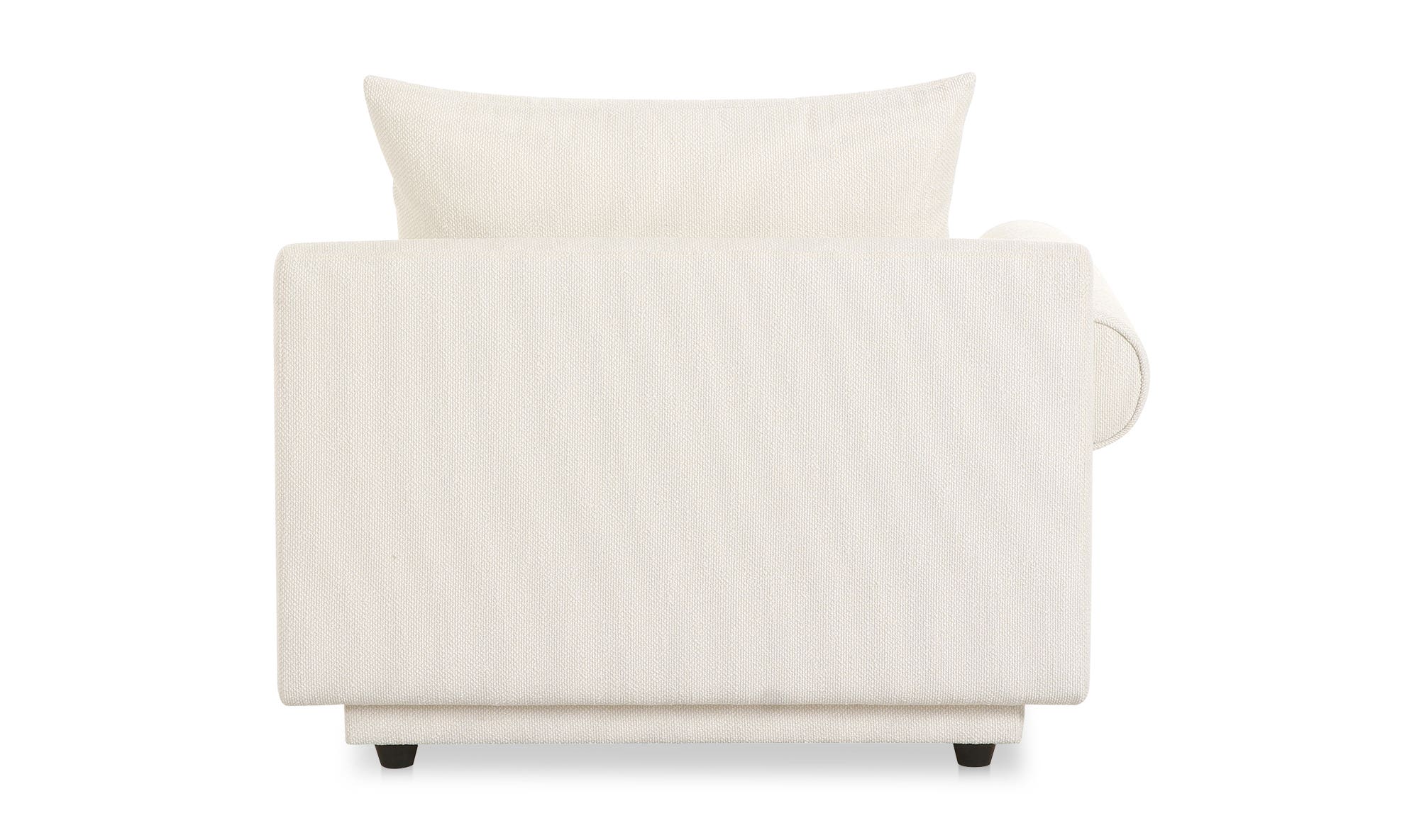 Moe's Rosello Contemporary Left Arm Chair - White