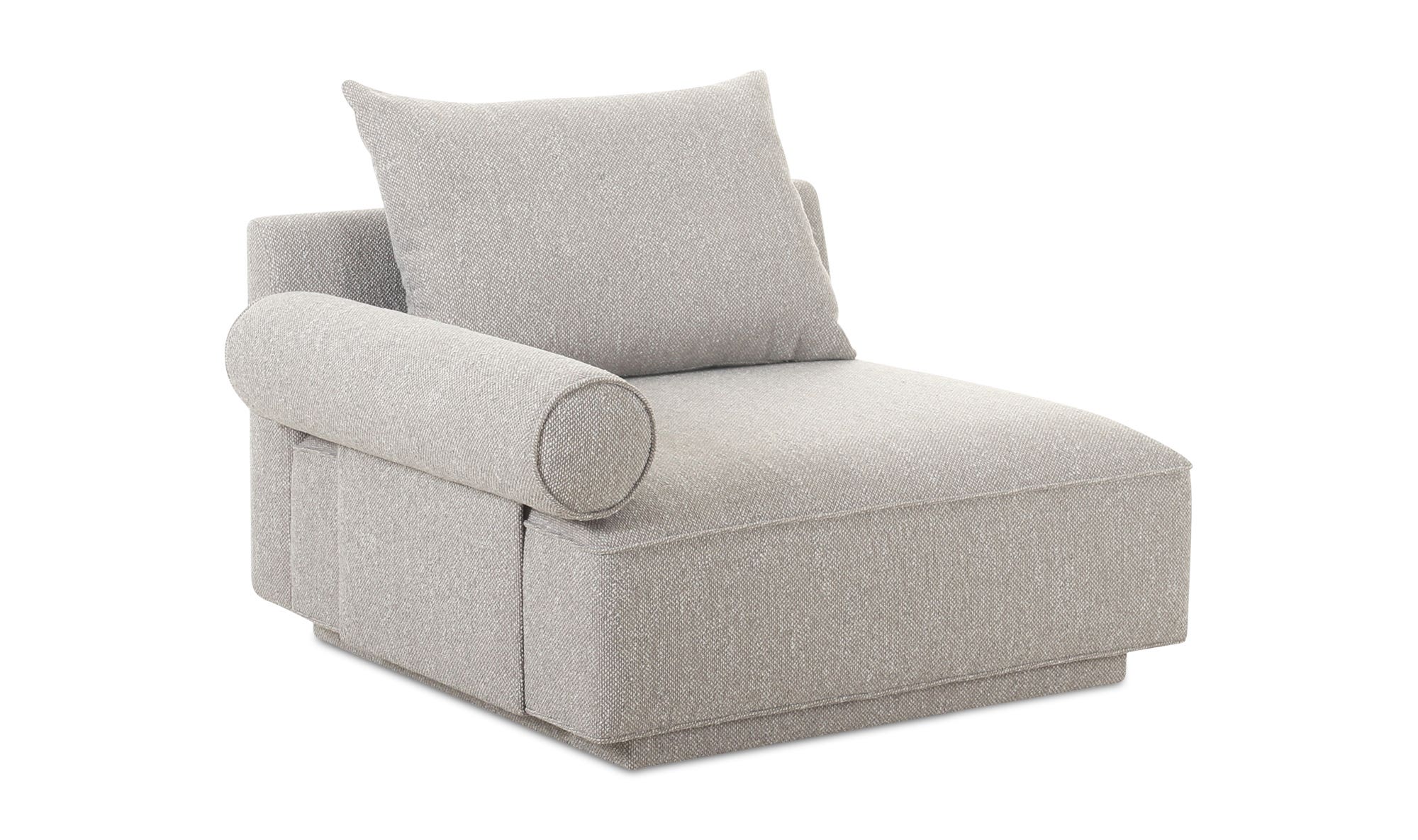 Moe's Rosello Contemporary Left Arm Chair - Light Gray