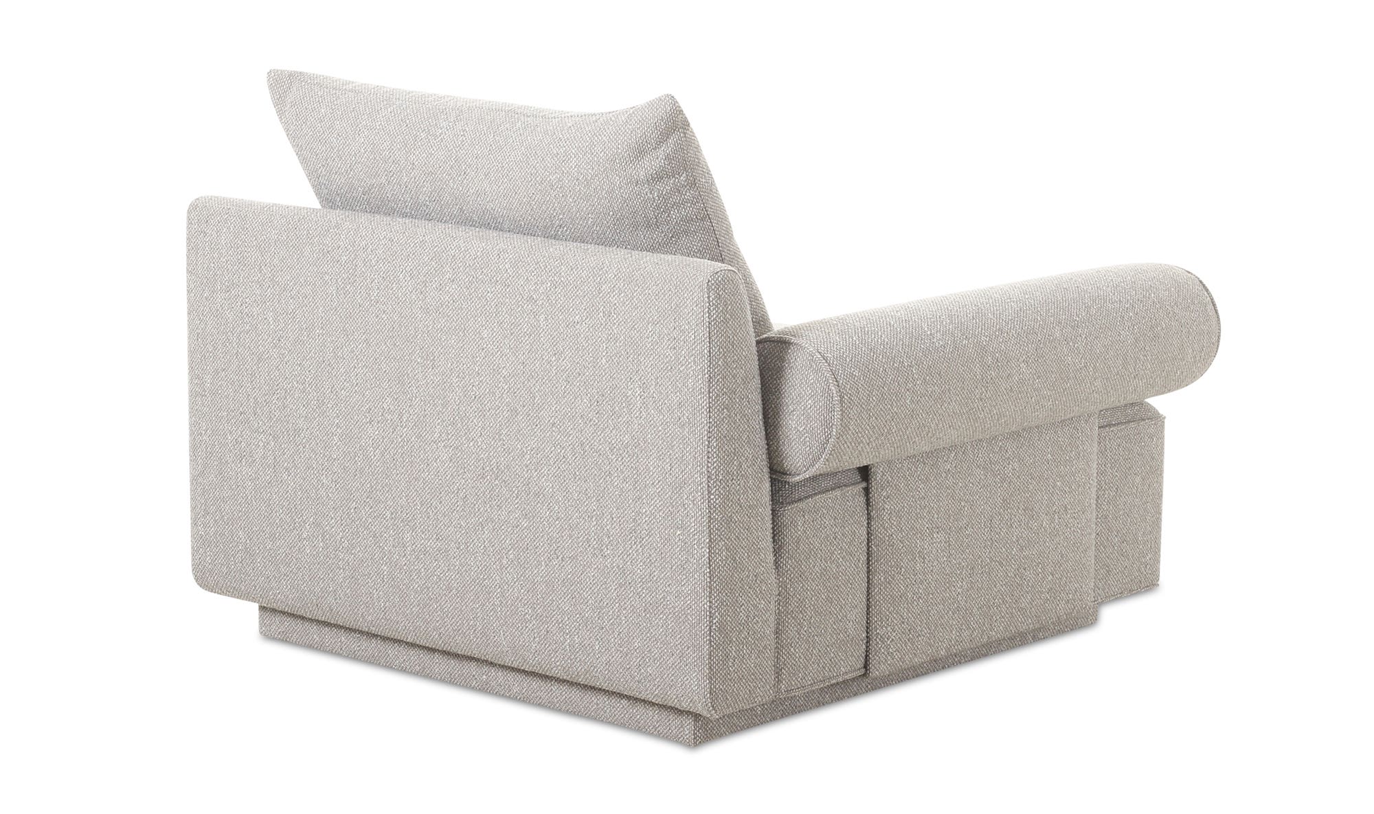 Moe's Rosello Contemporary Left Arm Chair - Light Gray