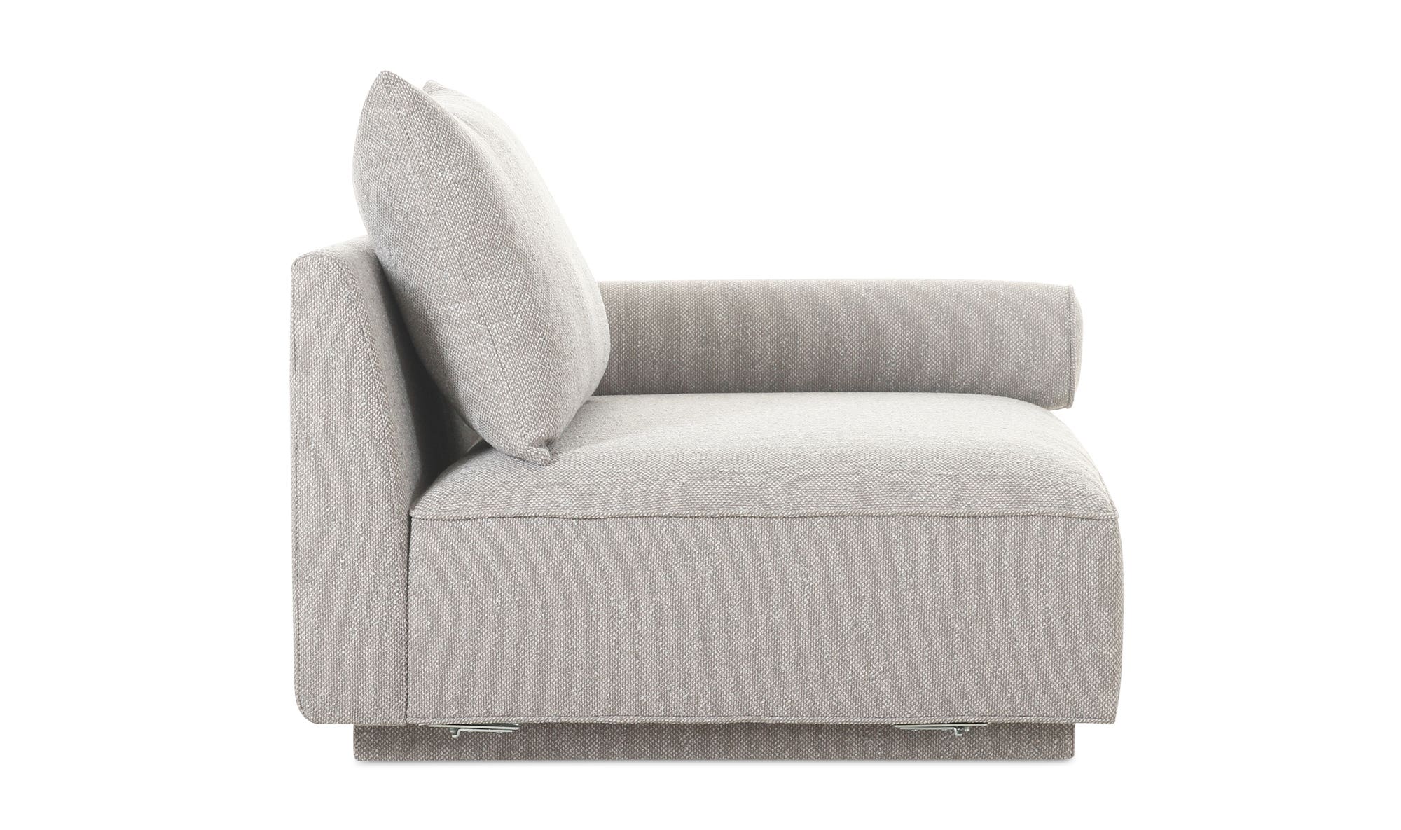 Moe's Rosello Contemporary Right Arm Chair - Light Gray