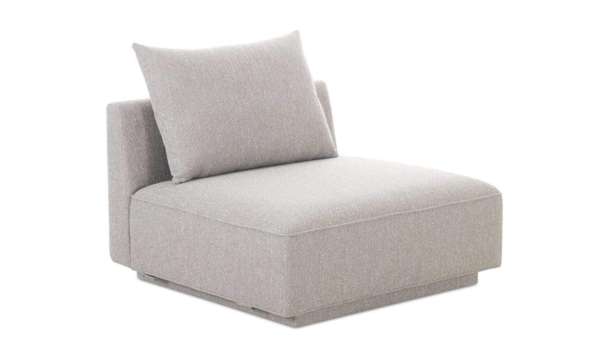 Moe's Rosello Contemporary Slipper Chair - Light Gray