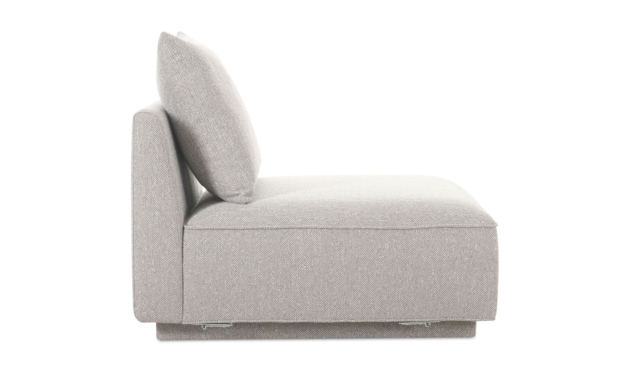 Moe's Rosello Contemporary Slipper Chair - Light Gray